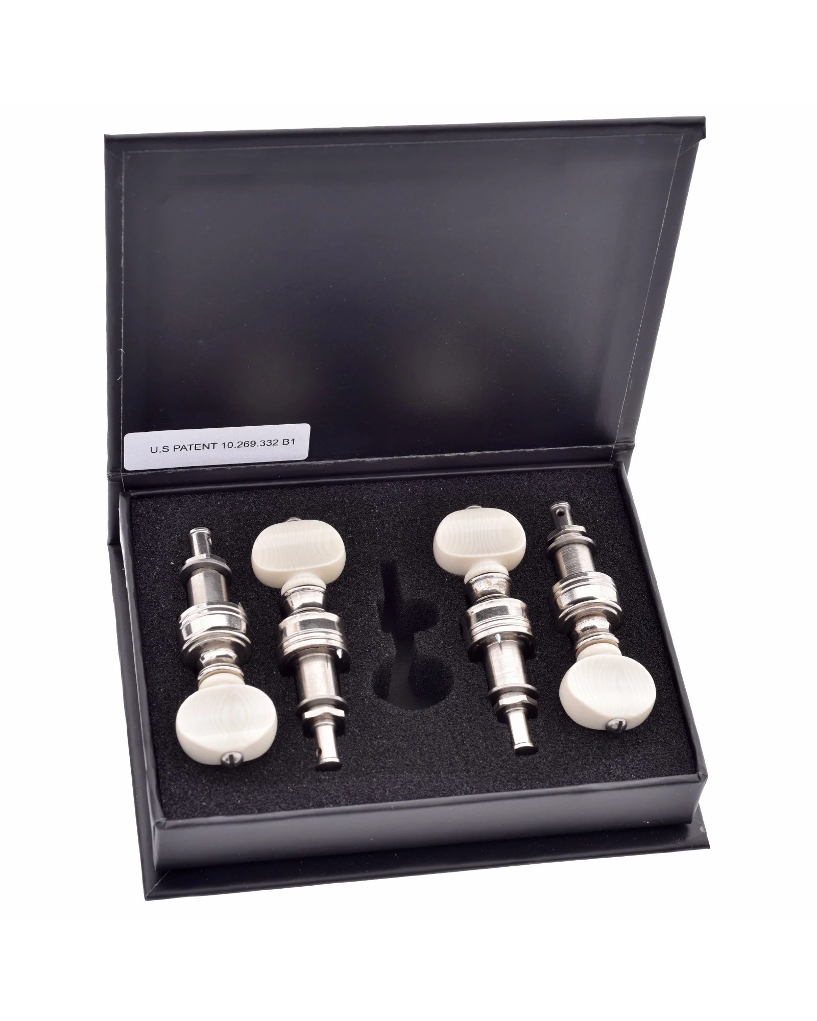 Rickard Cyclone 10:1 Banjo Tuners, Nickel/Ivoroid, Set/4 - Image 2