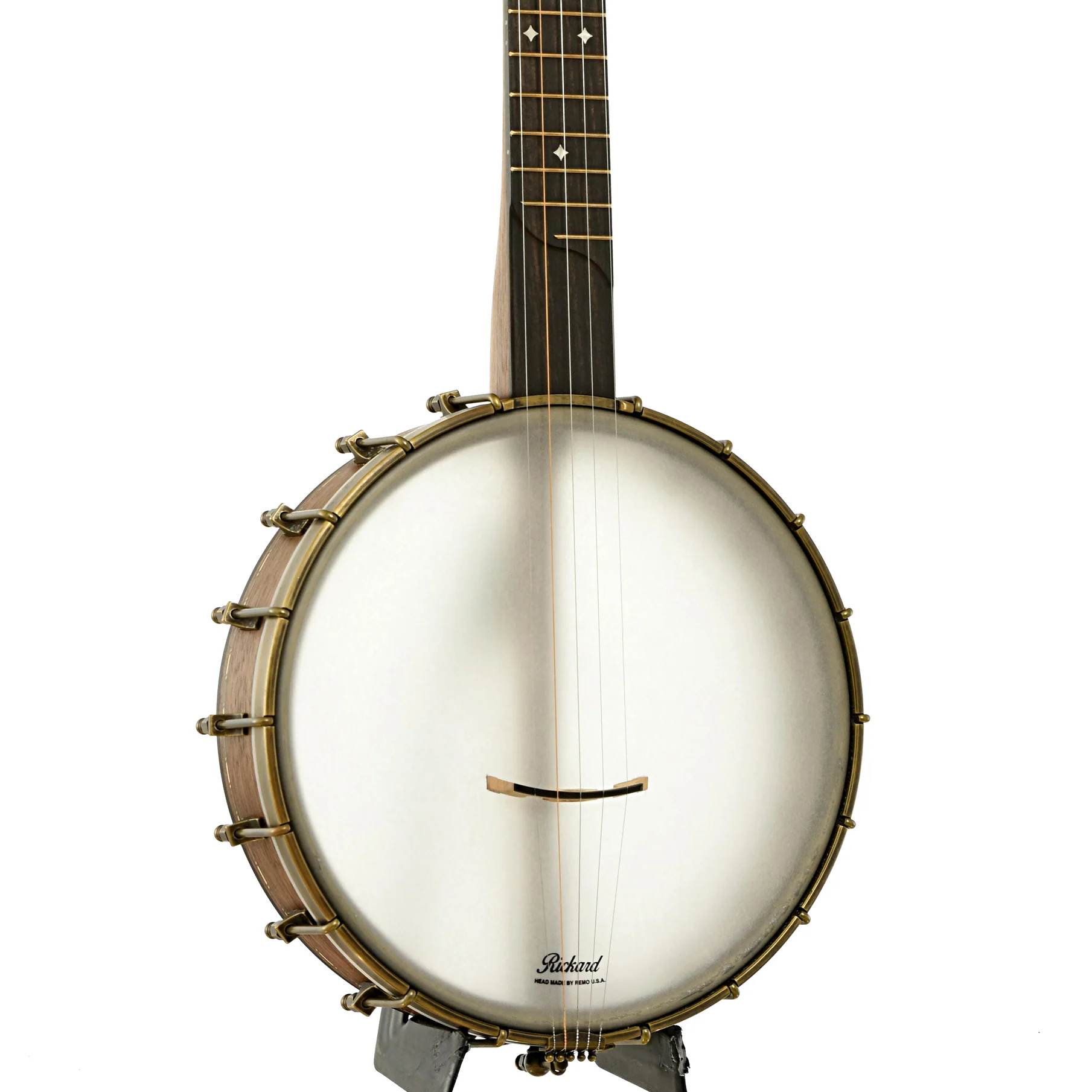Rickard Little Wonder Walnut Custom Open Back Banjo (c.2023) - Image 2