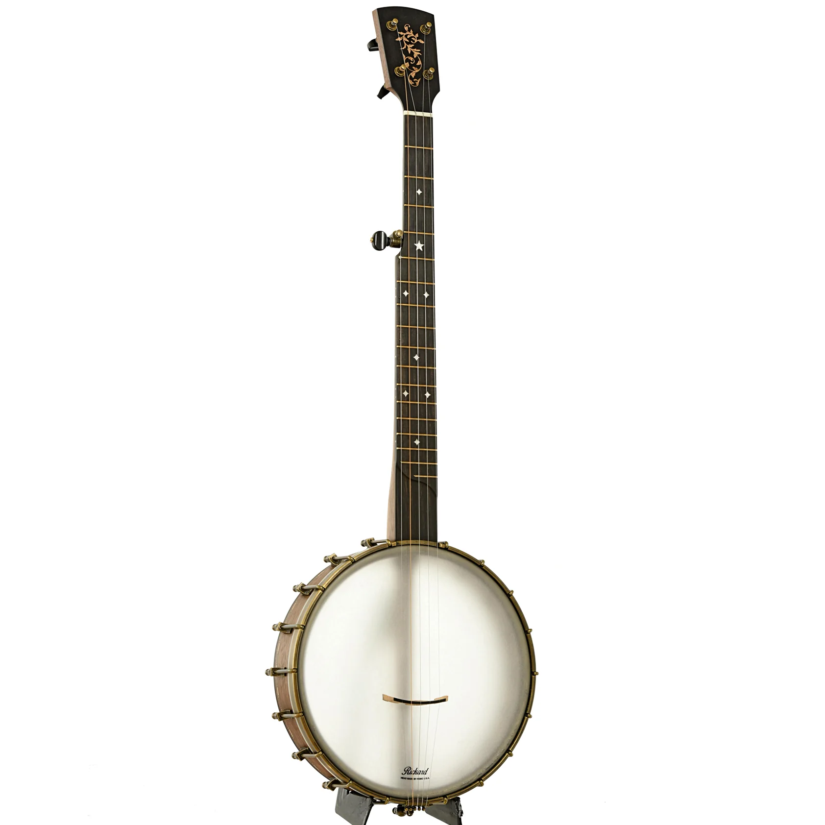Rickard Little Wonder Walnut Custom Open Back Banjo (c.2023) - Image 3