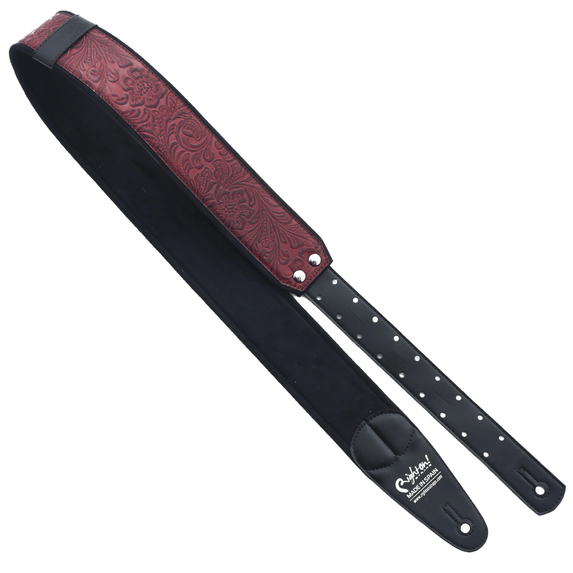 Right On! Straps Mojo Sandokan Guitar Strap, Red - Image 3