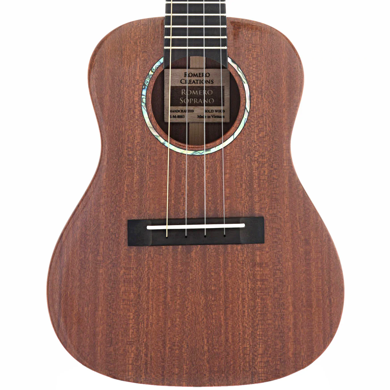 Romero Creations Soprano Large Body Ukulele, Mahogany - Image 3