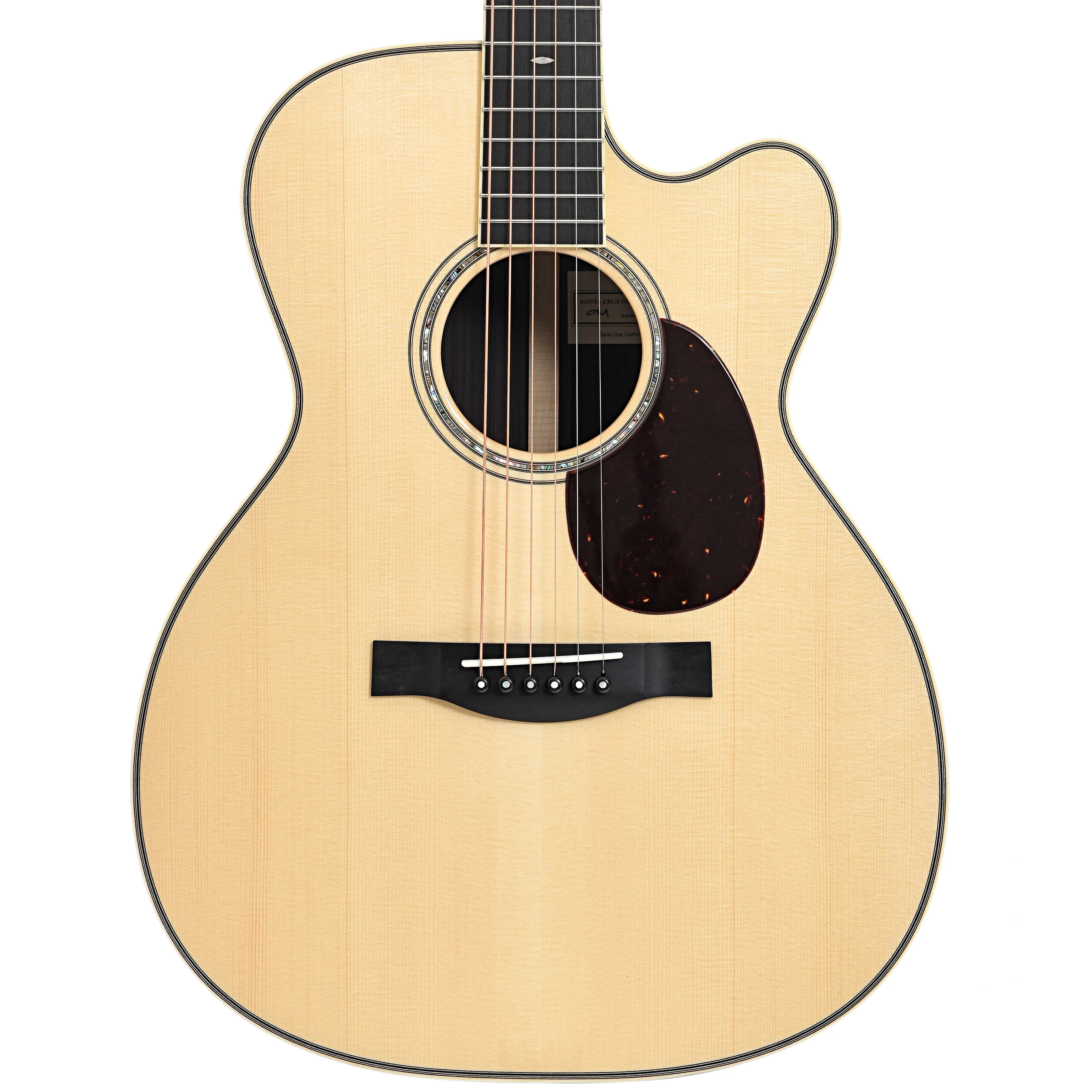 Santa Cruz OM Custom Cutaway Guitar & Case - Image 2