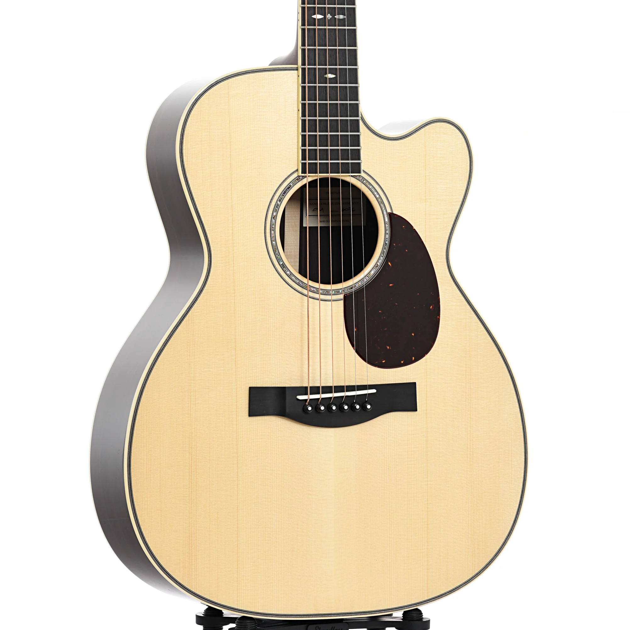 Santa Cruz OM Custom Cutaway Guitar & Case - Image 4