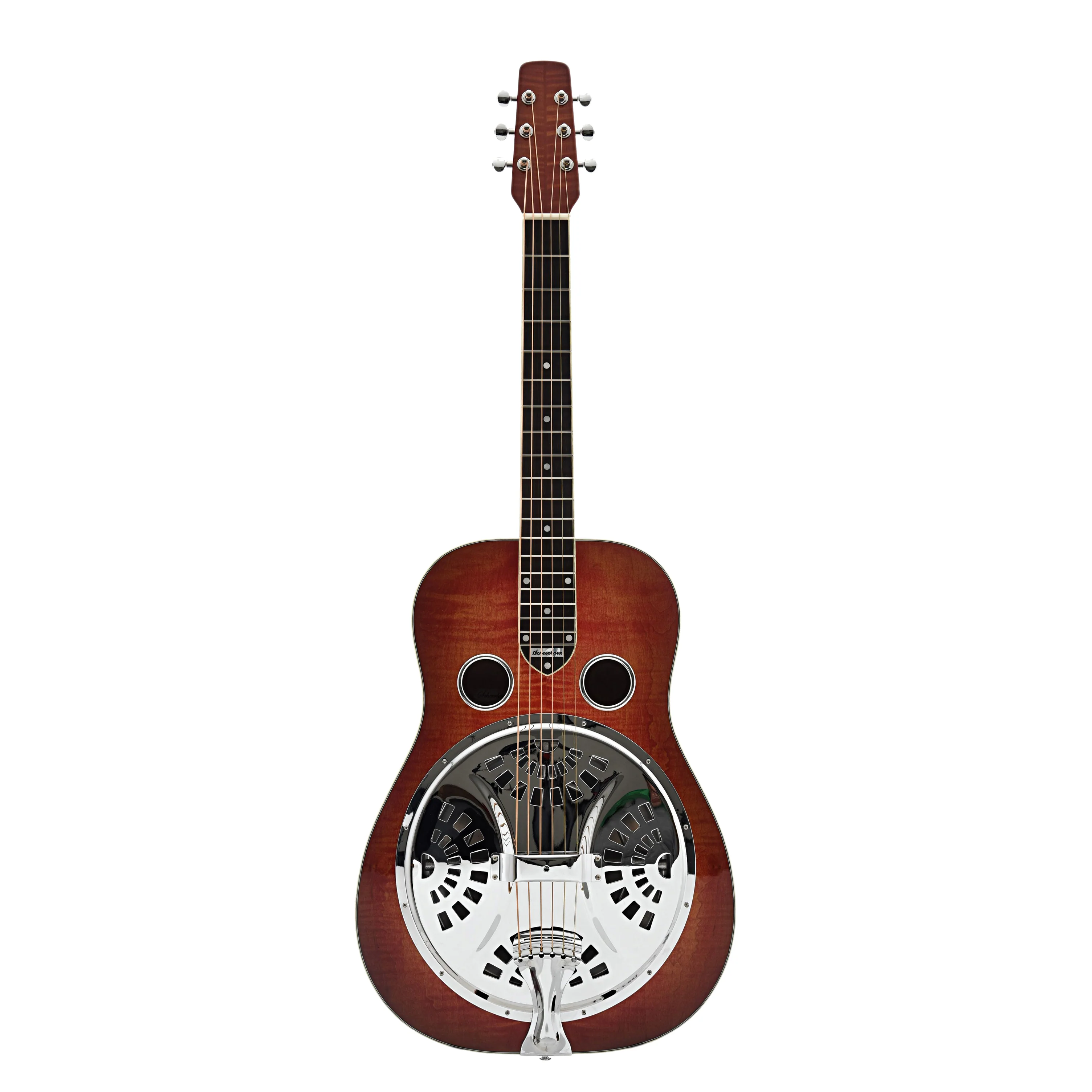 National Scheerhorn Squareneck Resonator Guitar & Case, Flamed Maple - Image 15