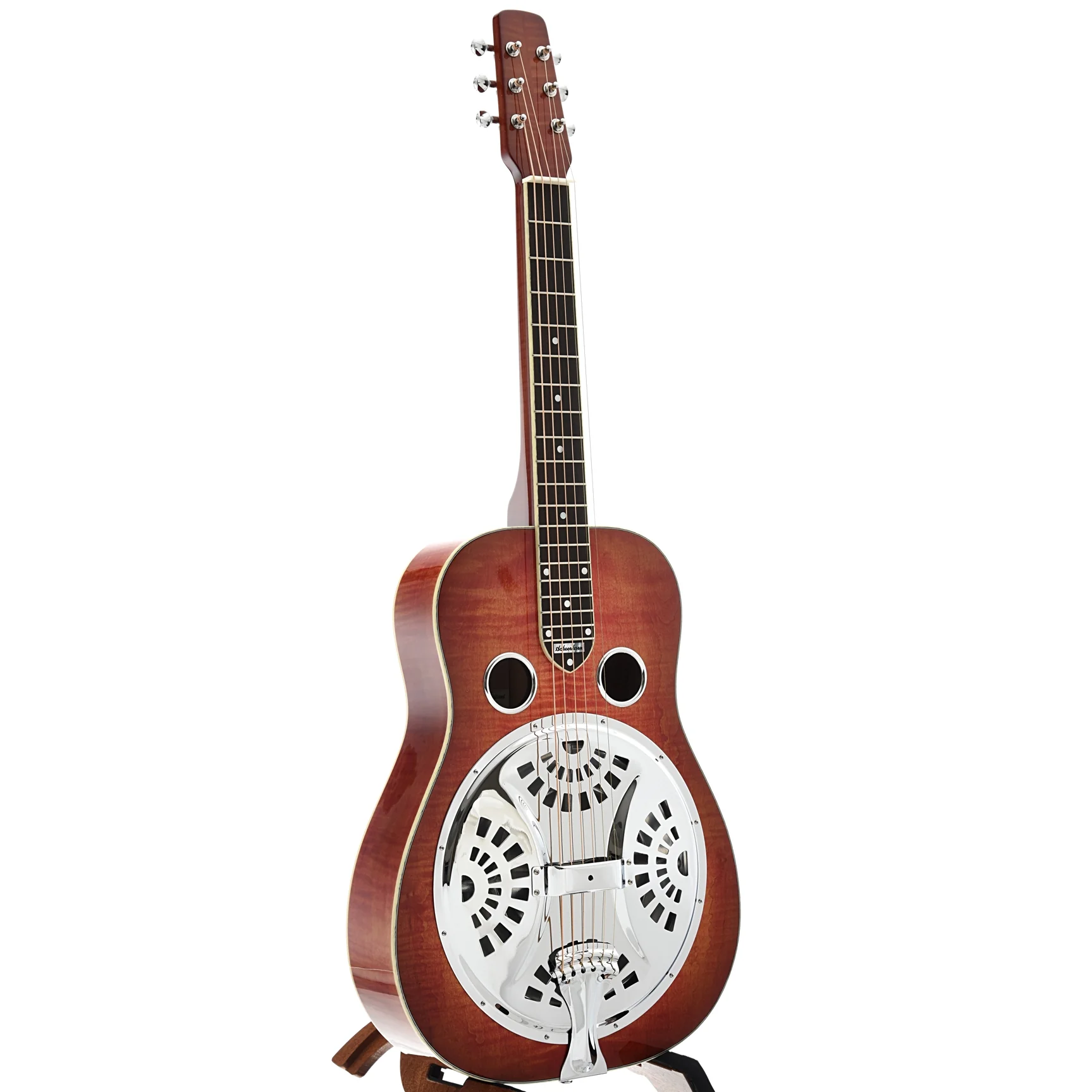 National Scheerhorn Squareneck Resonator Guitar & Case, Flamed Maple - Image 4