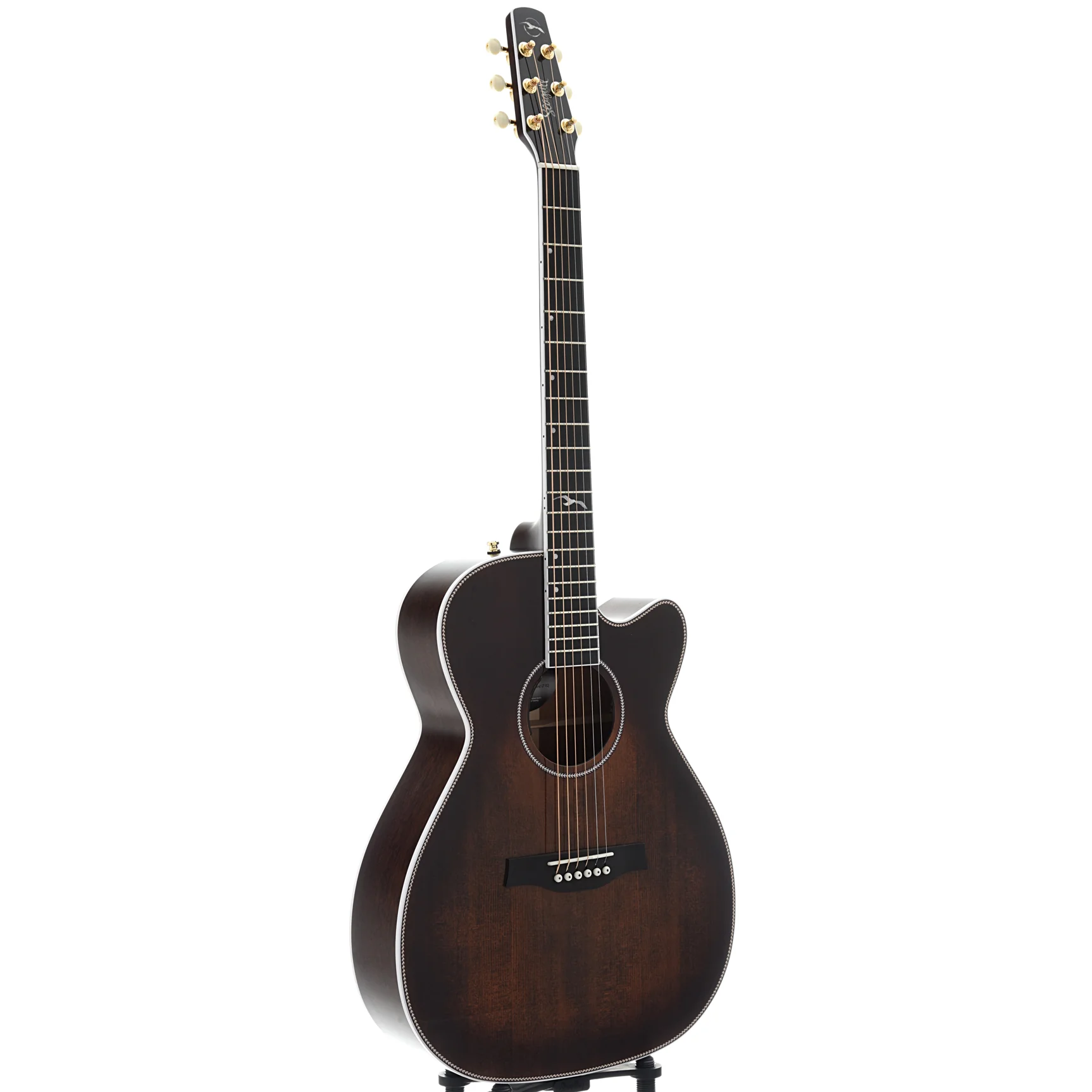 Seagull Artist Mosaic Concert Hall Bourbon Burst Acoustic Guitar - Image 3