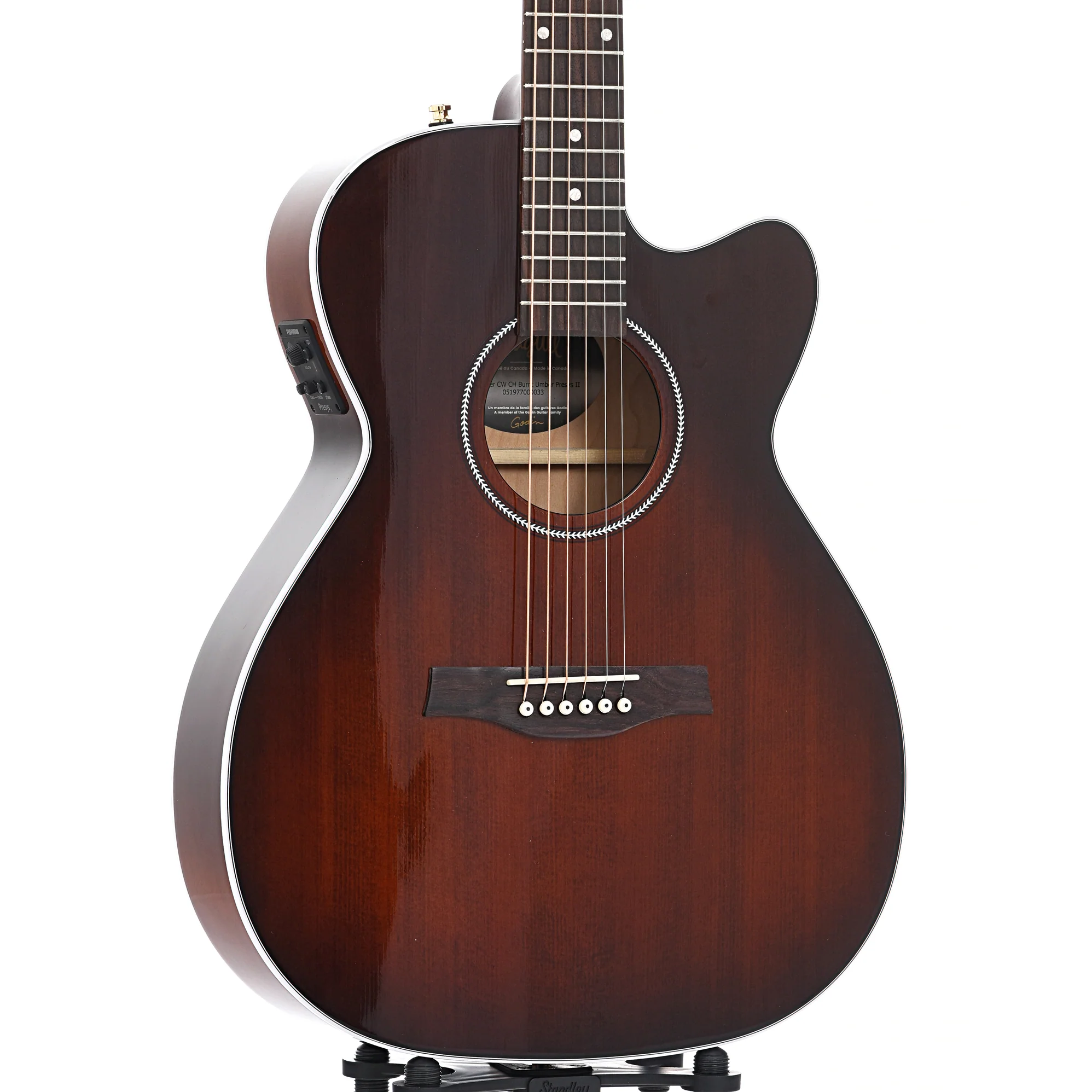 Seagull Performer Cutaway Concert Hall Burnt Umber Guitar & Gigbag - Image 3