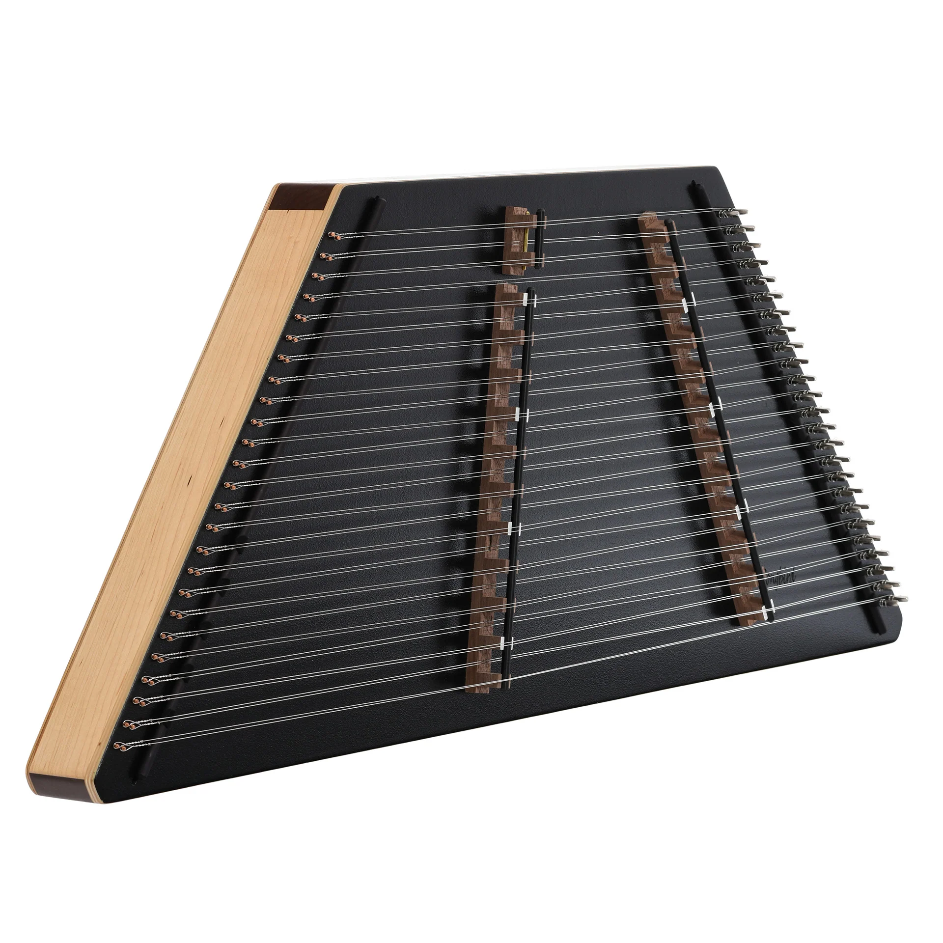 Songbird Chickadee 13/12 Hammered Dulcimer Package, Black, with Case, Stand & Accessories - Image 3