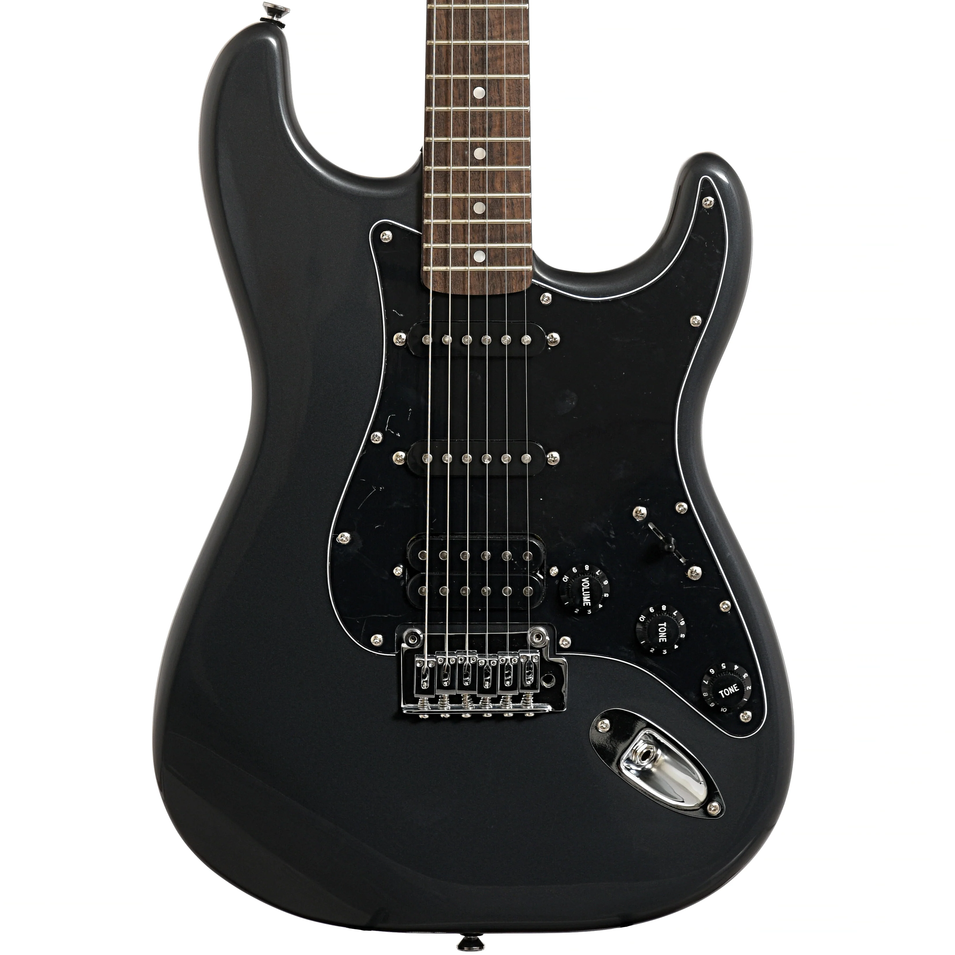 Squier Affinity Series Stratocaster HSS Pack, Charcoal Frost Metallic - Image 2