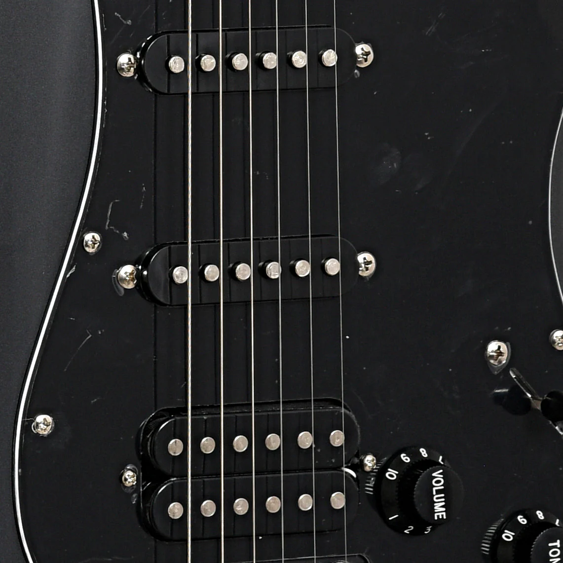 Squier Affinity Series Stratocaster HSS Pack, Charcoal Frost Metallic - Image 5