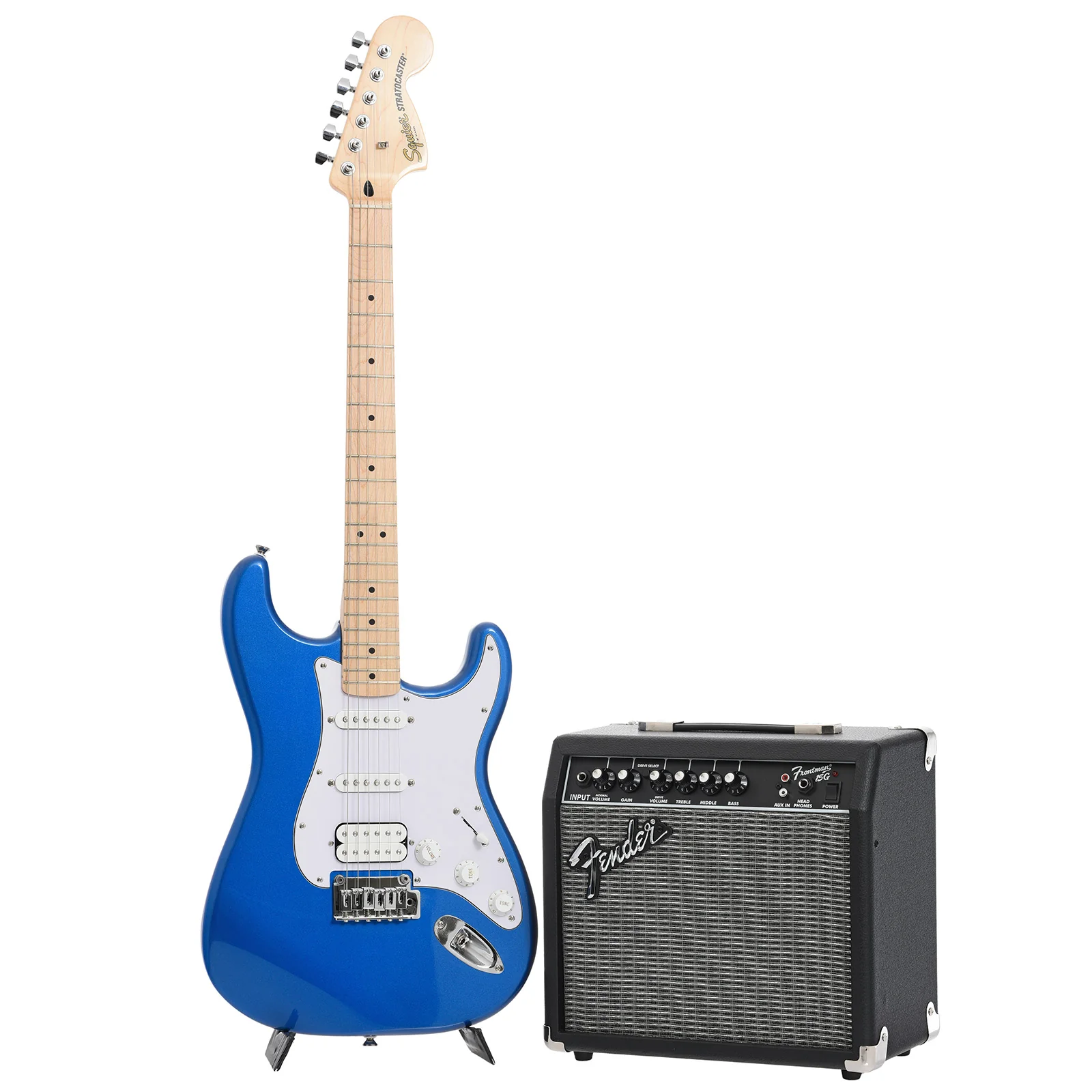 Squier Affinity Series Stratocaster HSS Pack, Lake Placid Blue - Image 15