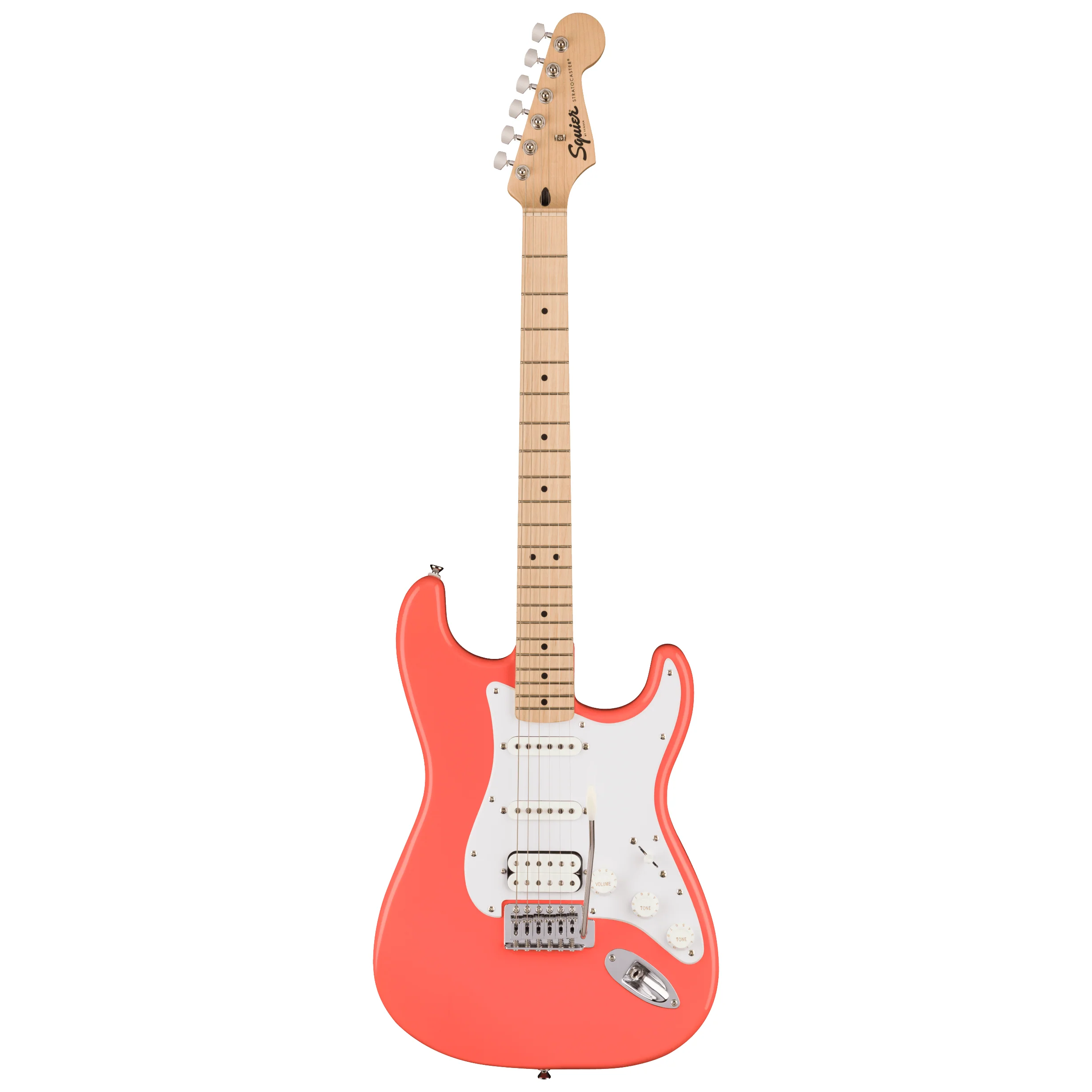 Squier Sonic Stratocaster HSS, Tahitian Coral - Image 3