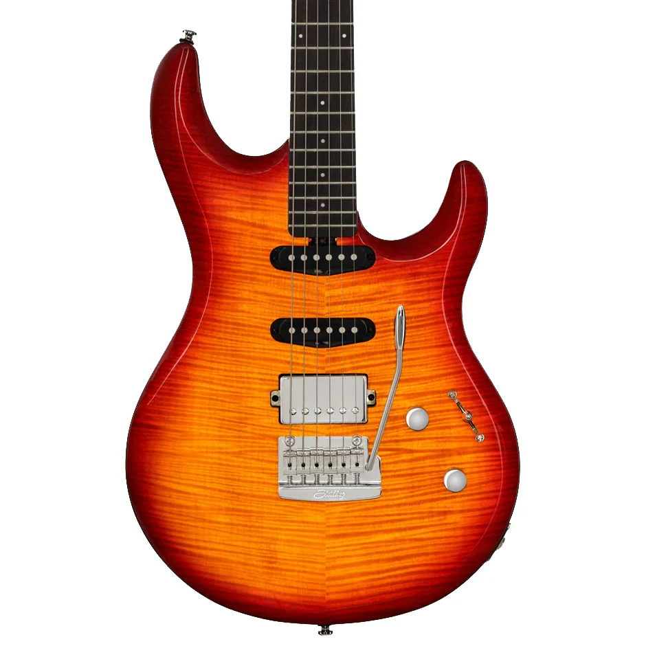 Sterling by Music Man Luke HSS Electric Guitar, Heritage Cherry Burst - Image 2