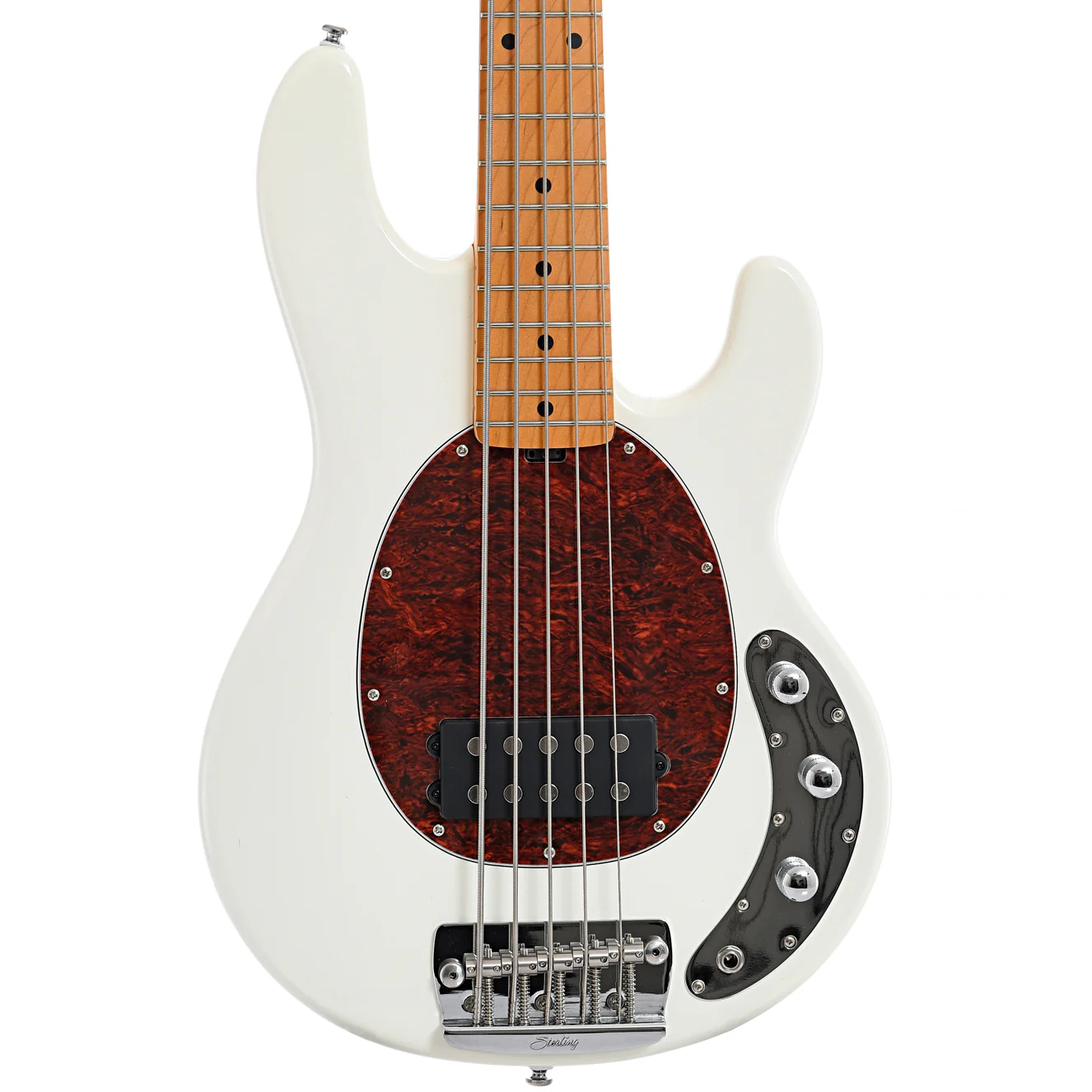 Sterling by Music Man RAY25CA 5-String Bass, Olympic White - Image 2