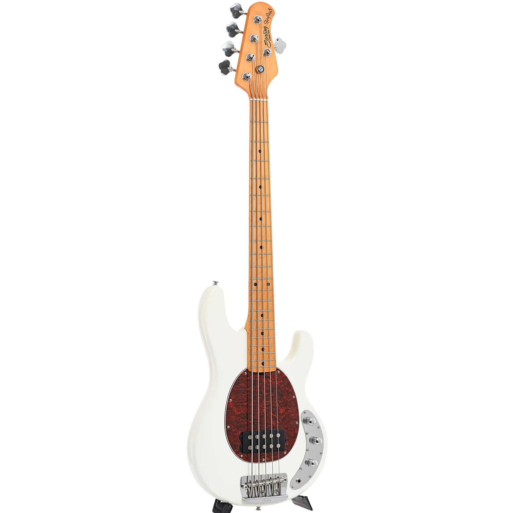 Sterling by Music Man RAY25CA 5-String Bass, Olympic White - Image 3