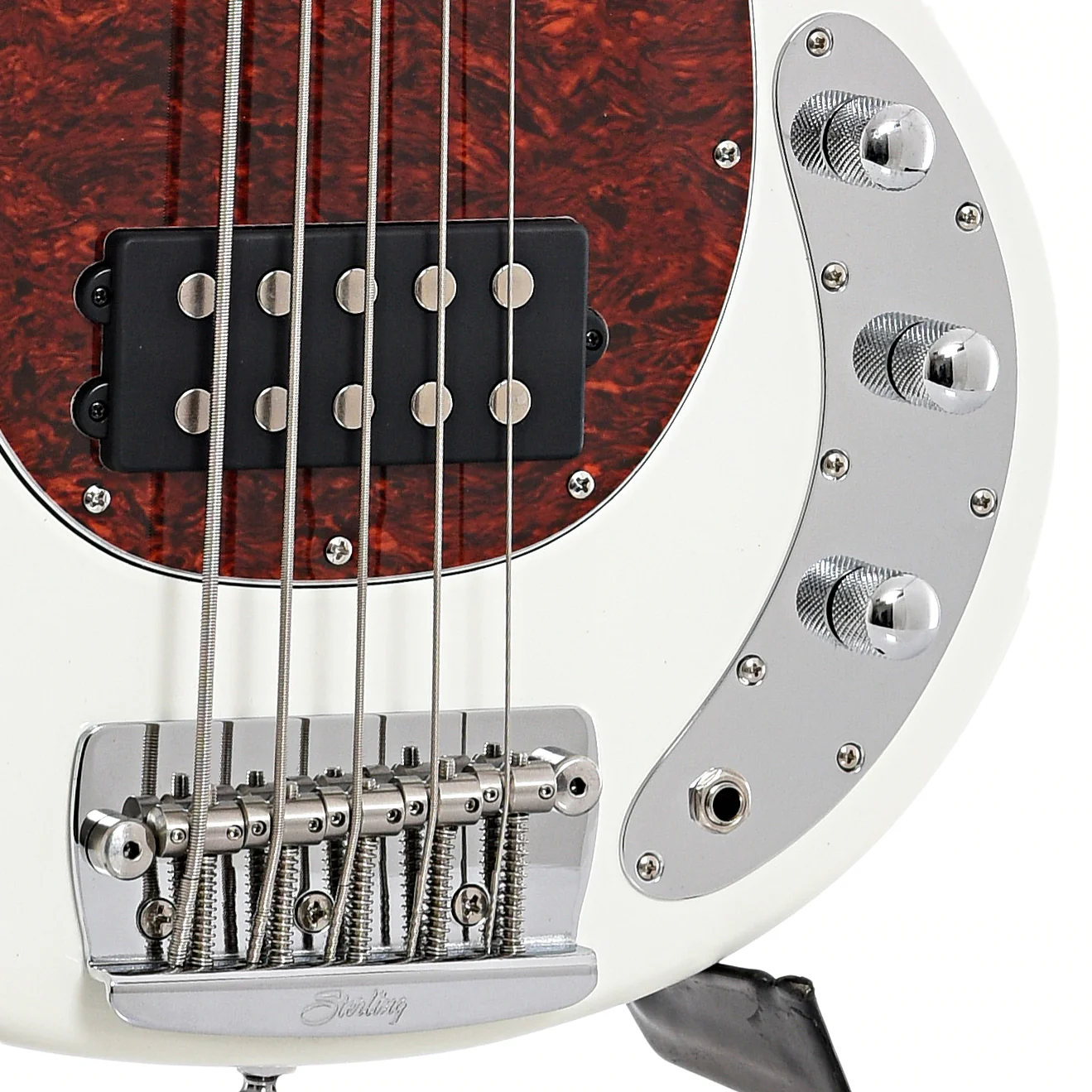 Sterling by Music Man RAY25CA 5-String Bass, Olympic White - Image 5