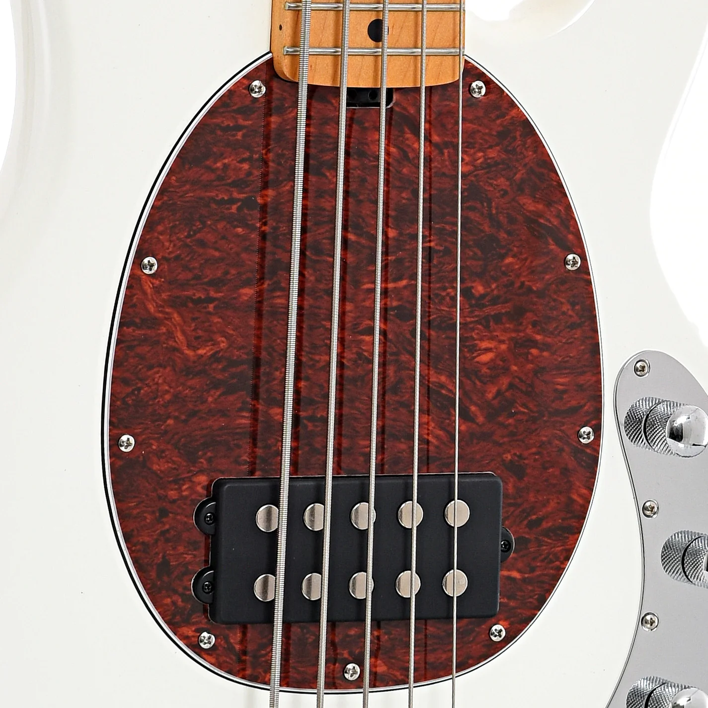 Sterling by Music Man RAY25CA 5-String Bass, Olympic White - Image 6