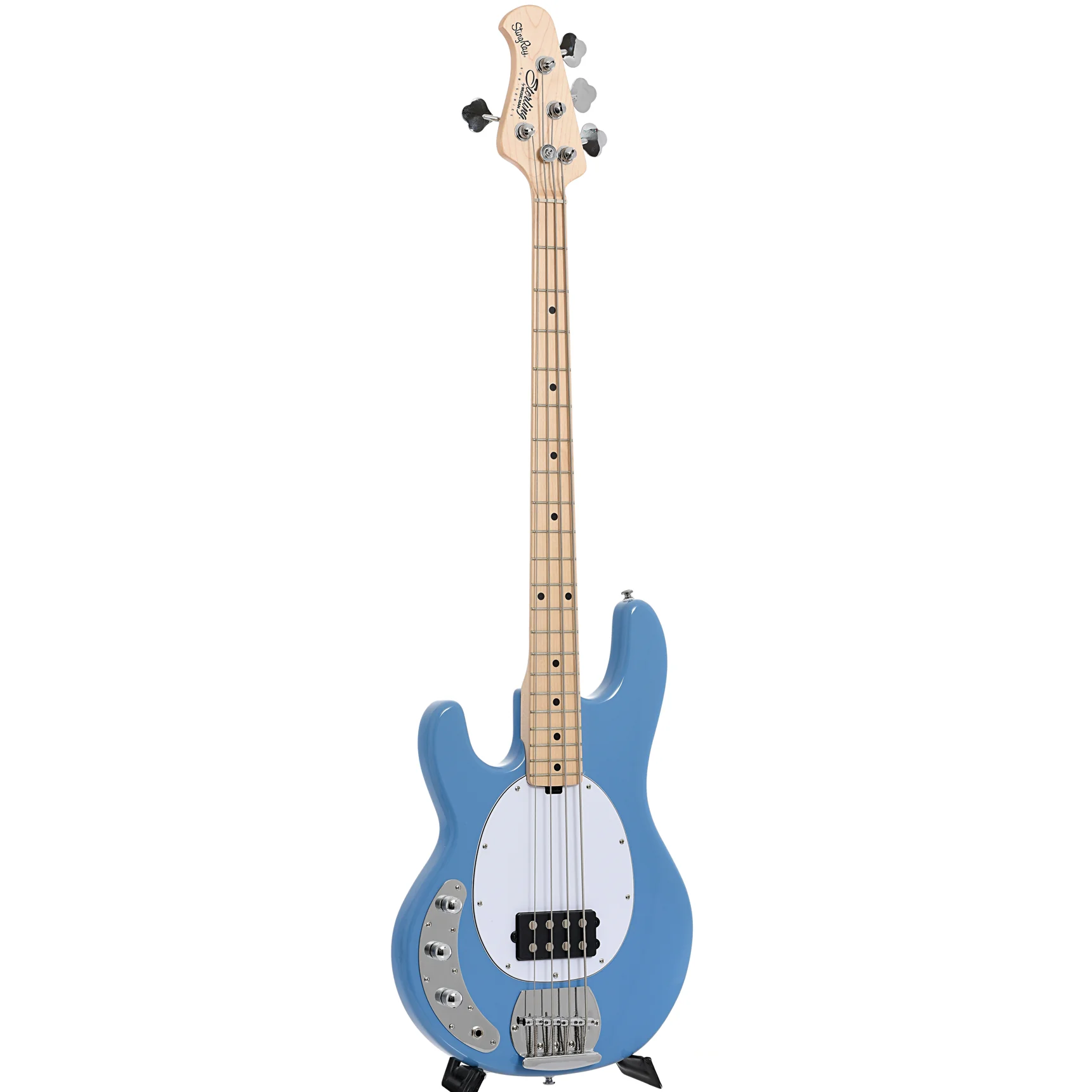 Sterling by Music Man StingRay RAY4 Left Handed Electric Bass Guitar, Chopper Blue - Image 3