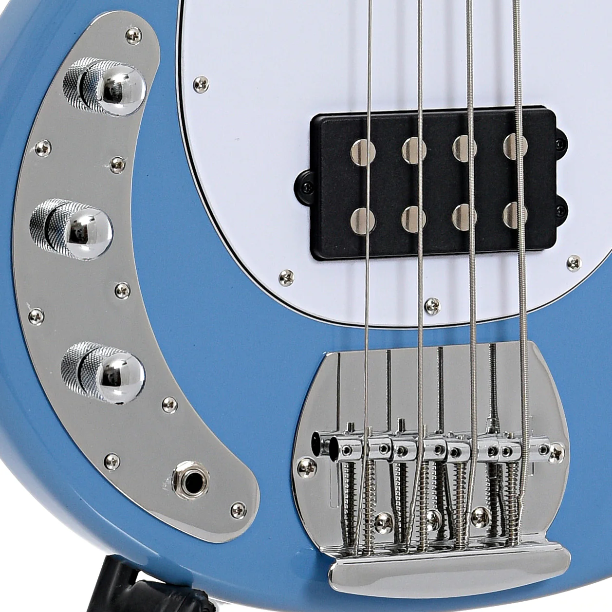 Sterling by Music Man StingRay RAY4 Left Handed Electric Bass Guitar, Chopper Blue - Image 5