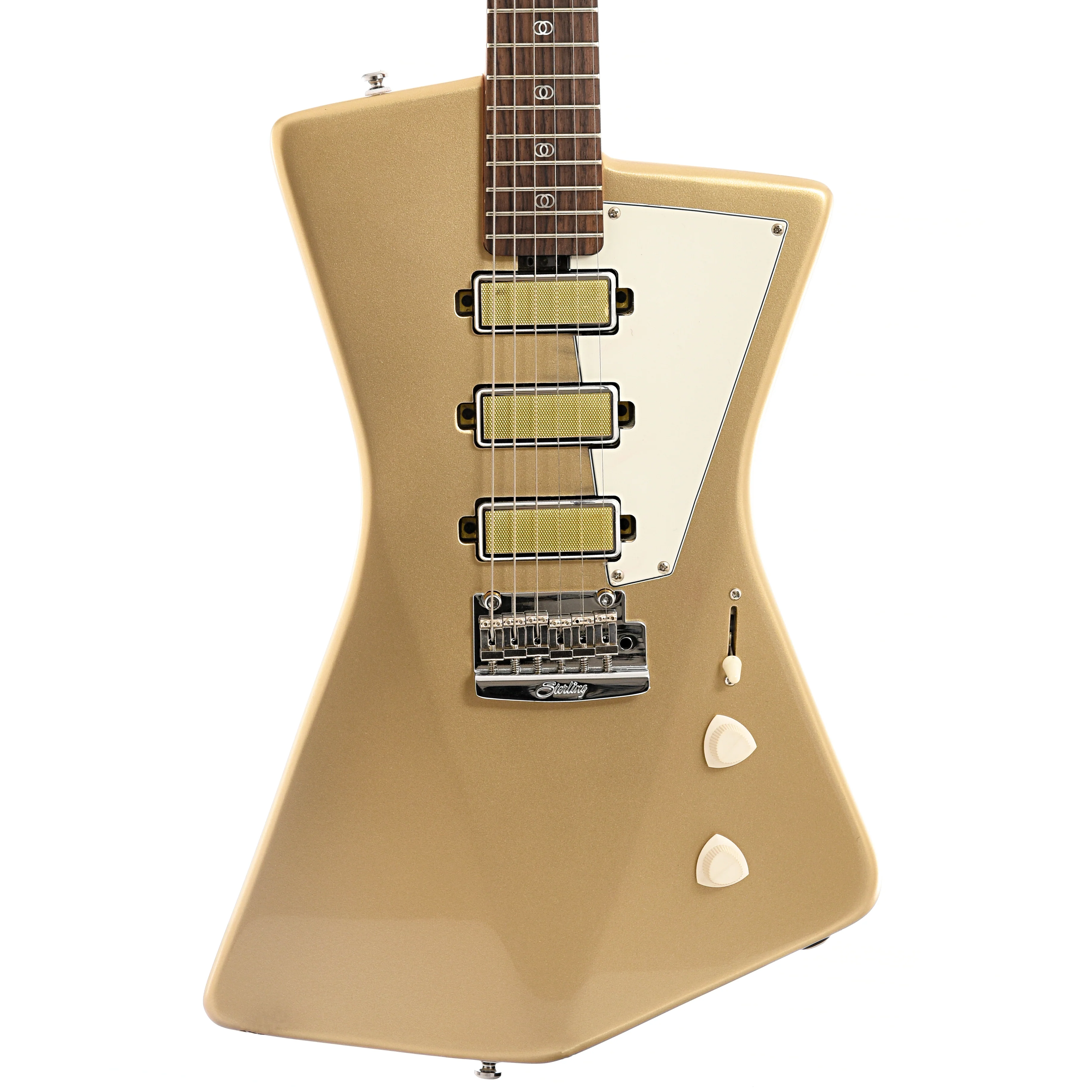 Sterling by Music Man St. Vincent Goldie Electric Guitar, Cashmere - Image 3