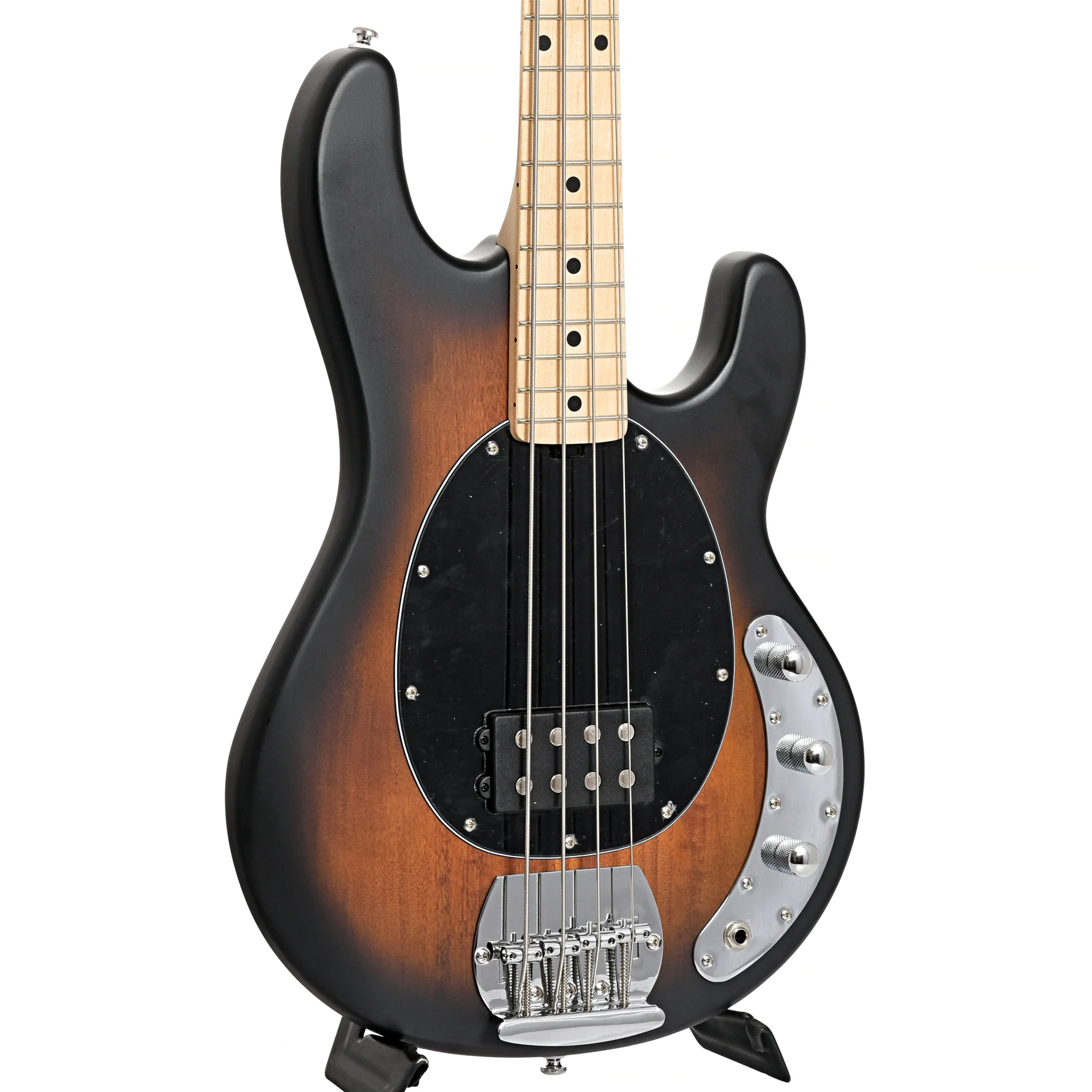 Sterling by Music Man StingRay Ray4 Electric Bass, Vintage Sunburst Satin - Image 3