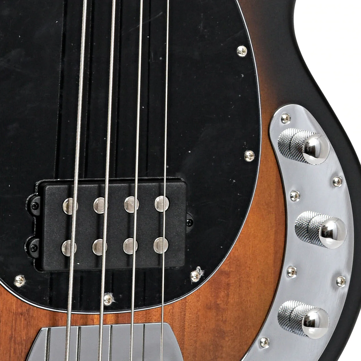 Sterling by Music Man StingRay Ray4 Electric Bass, Vintage Sunburst Satin - Image 5