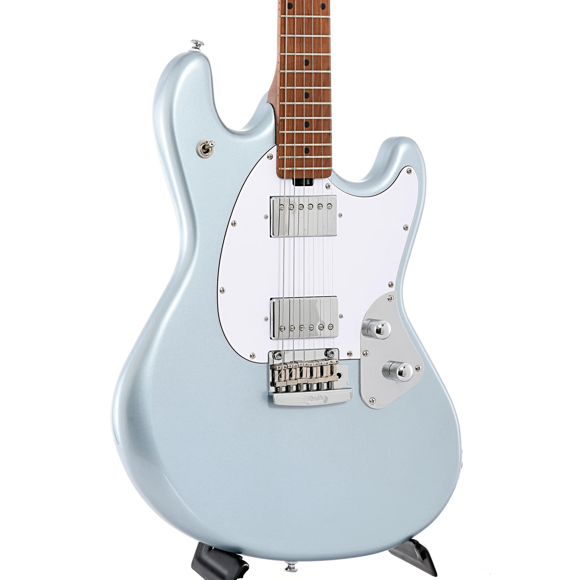 Sterling by Music Man StingRay SR50 Electric Guitar, Firemist Silver - Image 3