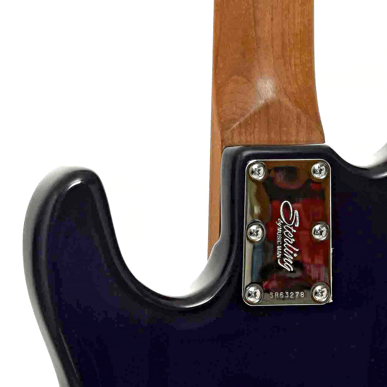 Sterling by Music Man StingRay34 Flamed Maple 4-String Bass, Neptune Blue (2022) - Image 10