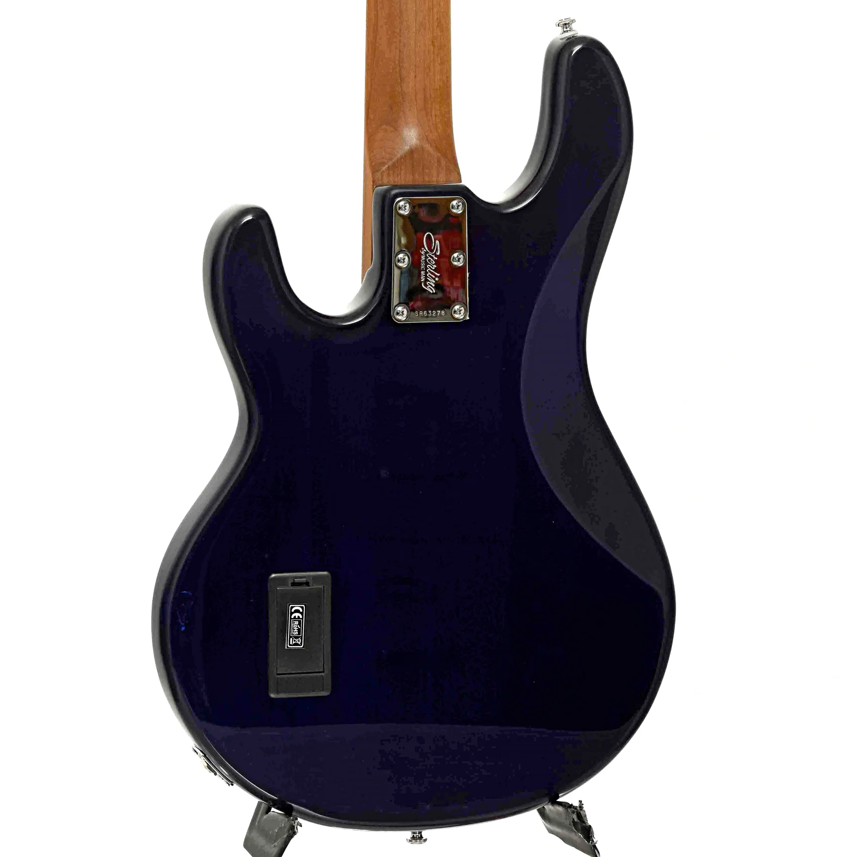 Sterling by Music Man StingRay34 Flamed Maple 4-String Bass, Neptune Blue (2022) - Image 11