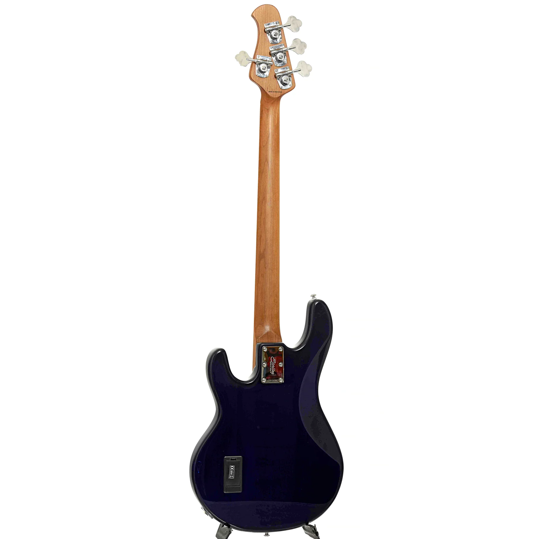 Sterling by Music Man StingRay34 Flamed Maple 4-String Bass, Neptune Blue (2022) - Image 12