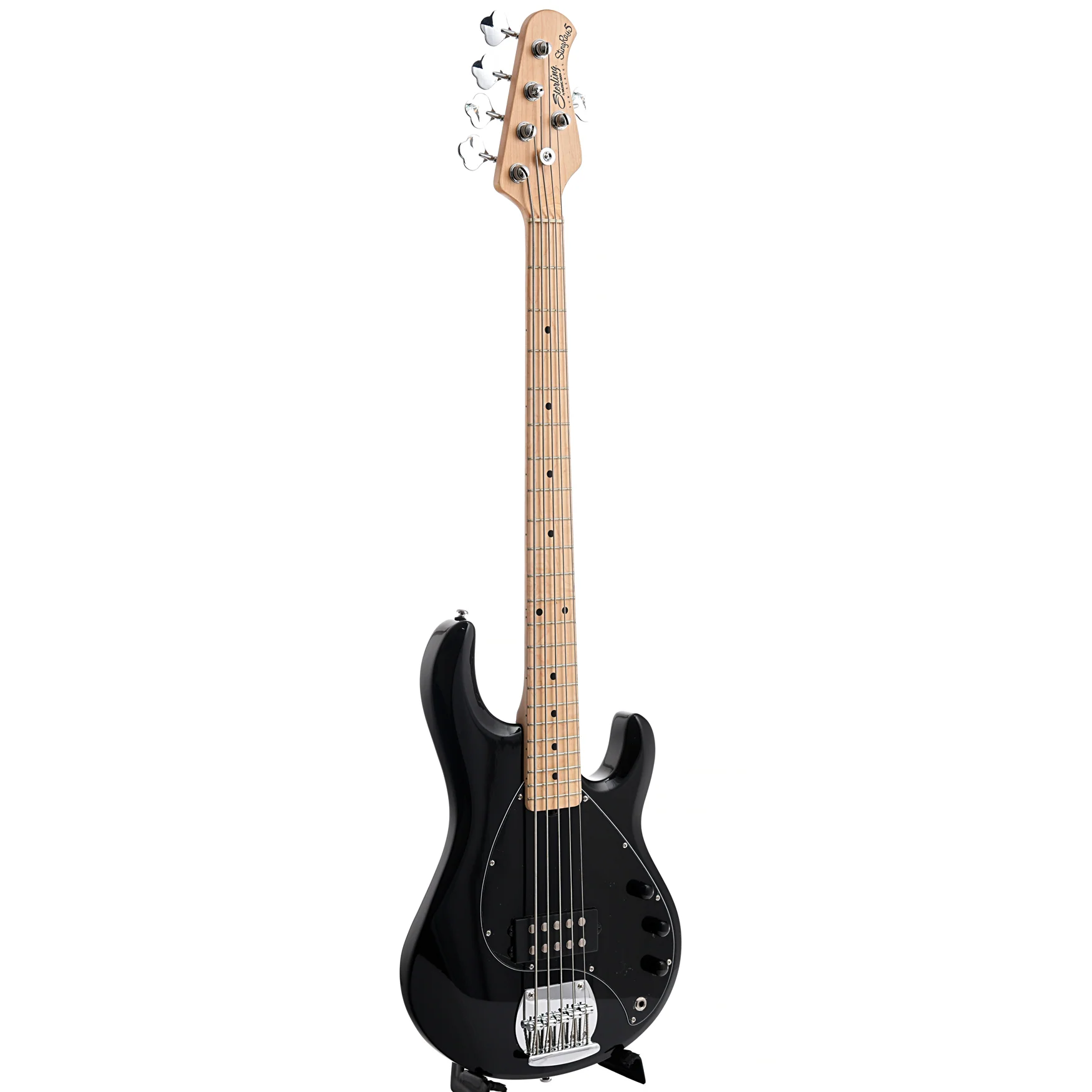 Sterling by Music Man Stingray Ray5 5-String Bass, Black Finish - Image 2