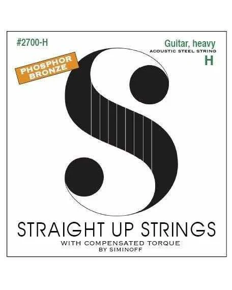 Straight Up 2700-H Phosphor Bronze Heavy Gauge Acoustic Guitar Strings by Siminoff - Image 2