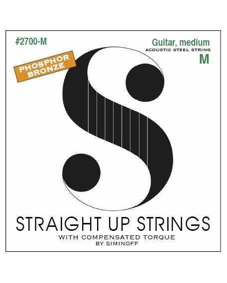 Straight Up 2700-M Phosphor Bronze Medium Gauge Acoustic Guitar Strings by Siminoff - Image 2