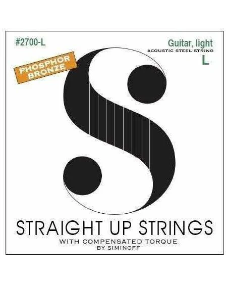 Straight Up 2700-L Phosphor Bronze Light Gauge Acoustic Guitar Strings by Siminoff - Image 2