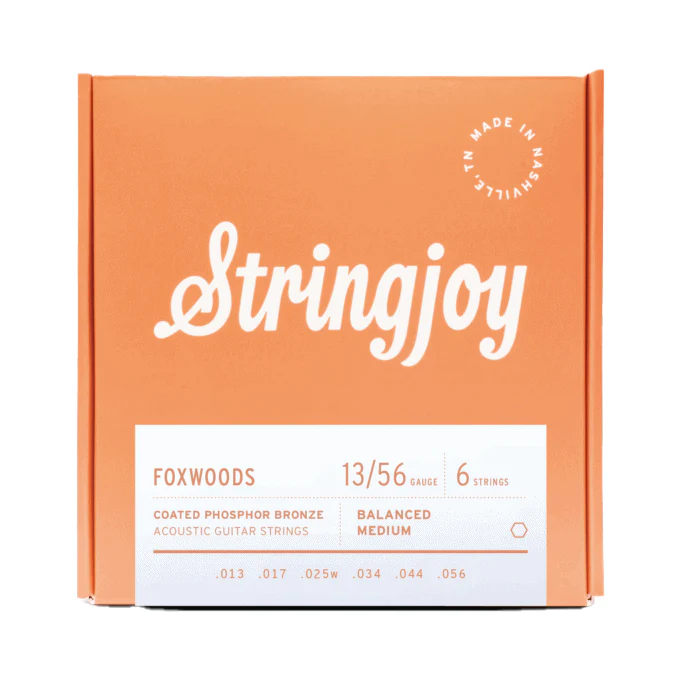 Stringjoy Foxwoods Enamel Coated Phosphor Bronze Balanced Medium Gauge Acoustic Guitar Strings - Image 2