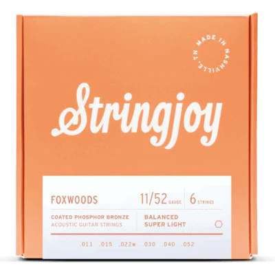 Stringjoy Foxwoods Enamel Coated Phosphor Bronze Super Light Gauge Acoustic Guitar Strings - Image 2