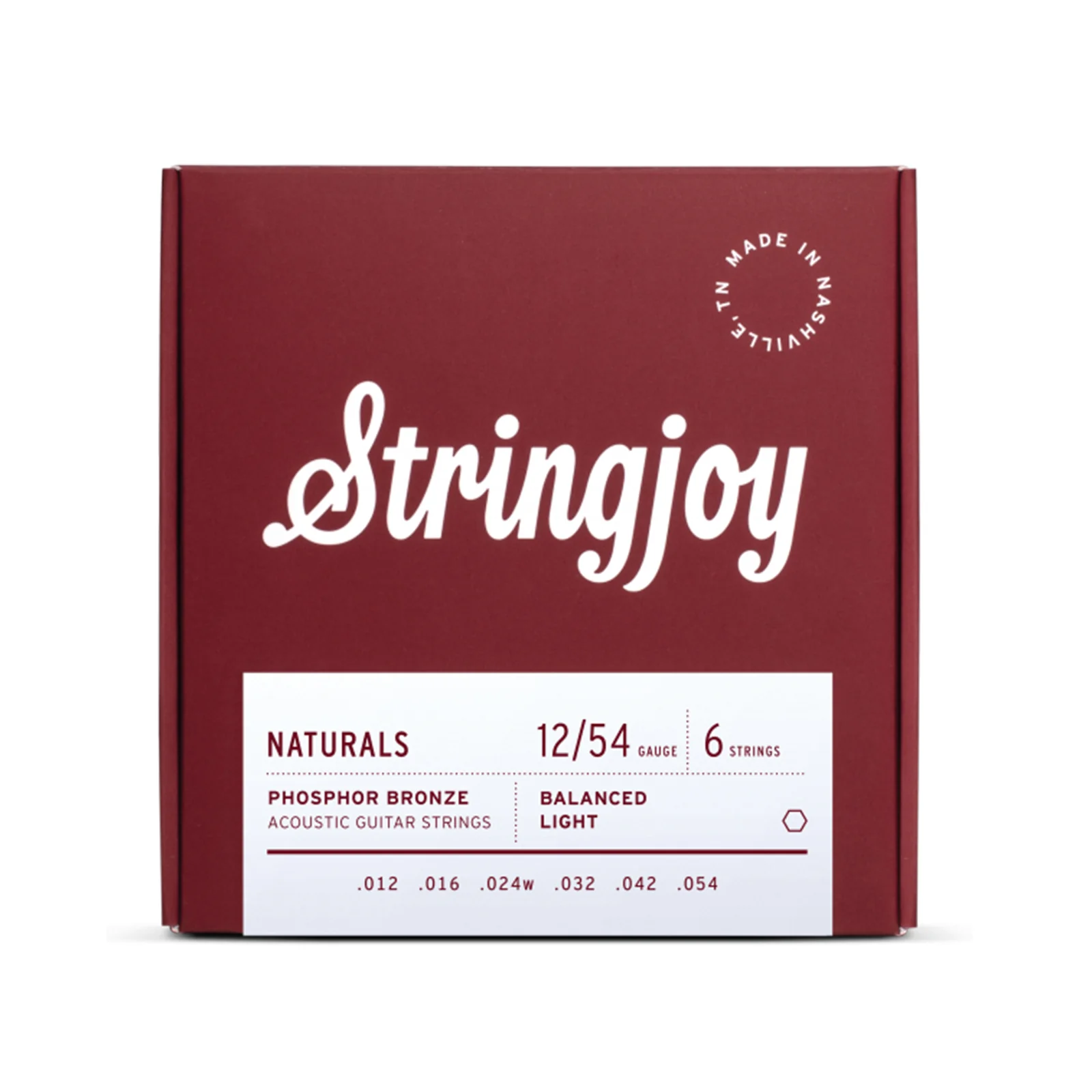 Stringjoy Naturals Phosphor Bronze Balanced Light Gauge Acoustic Guitar Strings - Image 2
