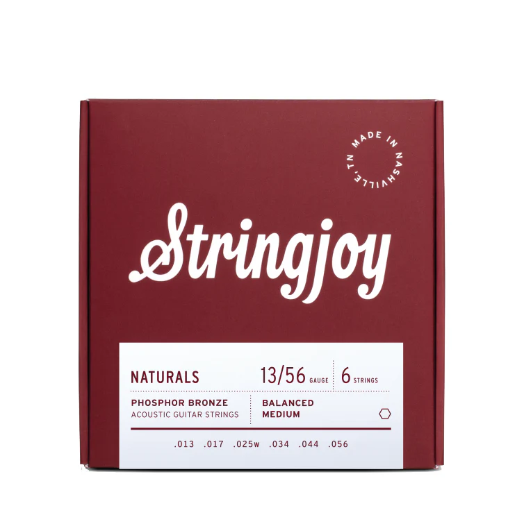 Stringjoy Naturals Phosphor Bronze Balanced Medium Gauge Acoustic Guitar Strings - Image 2