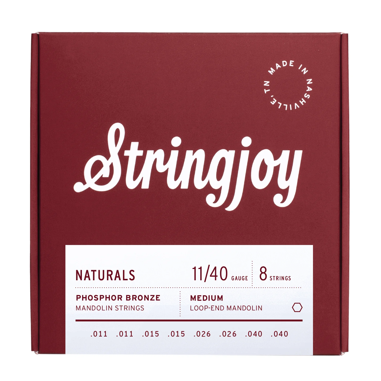 Stringjoy Naturals Phosphor Bronze Medium Gauge Mandolin Strings - Image 2