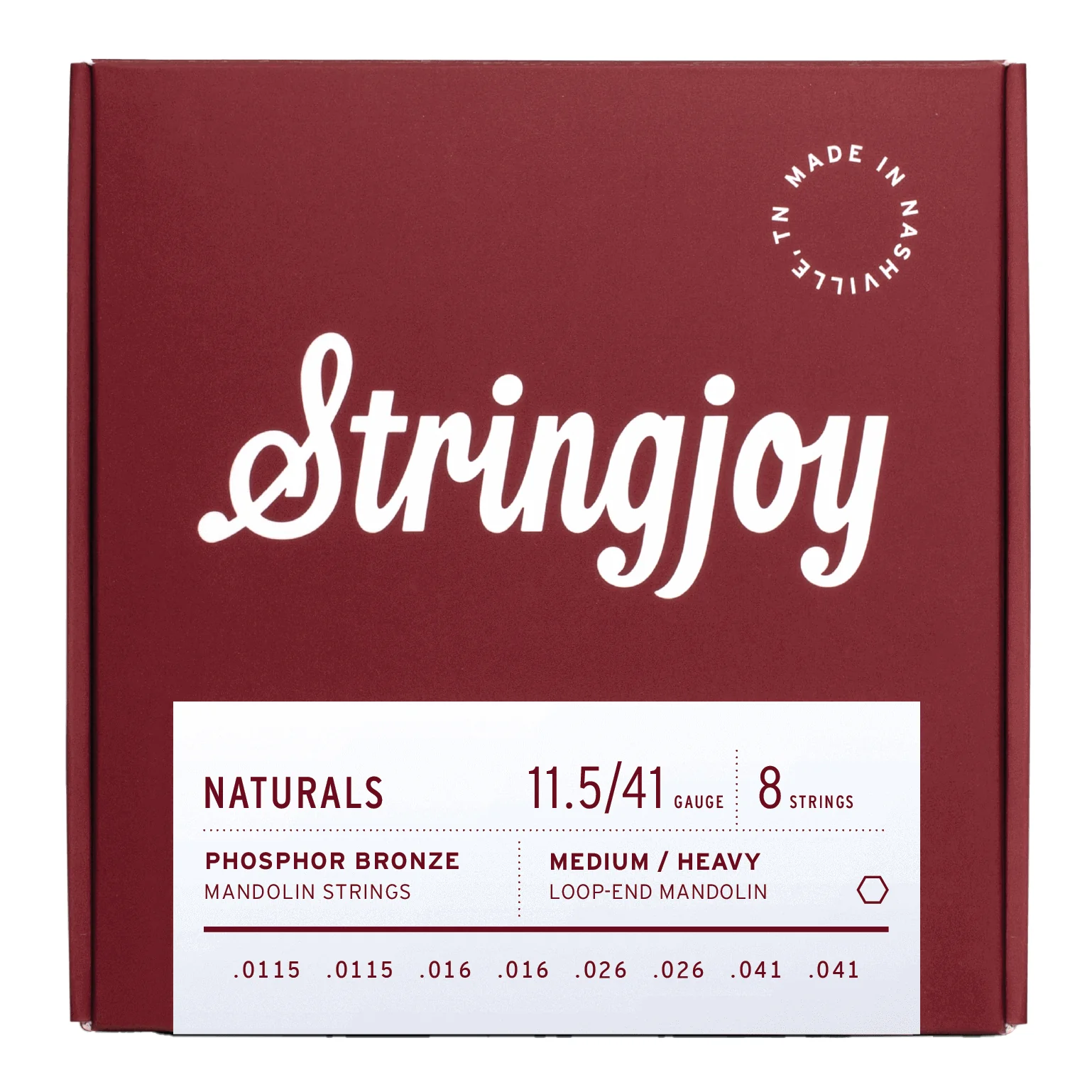 Stringjoy Naturals Phosphor Bronze Medium / Heavy Gauge Mandolin Strings - Image 2