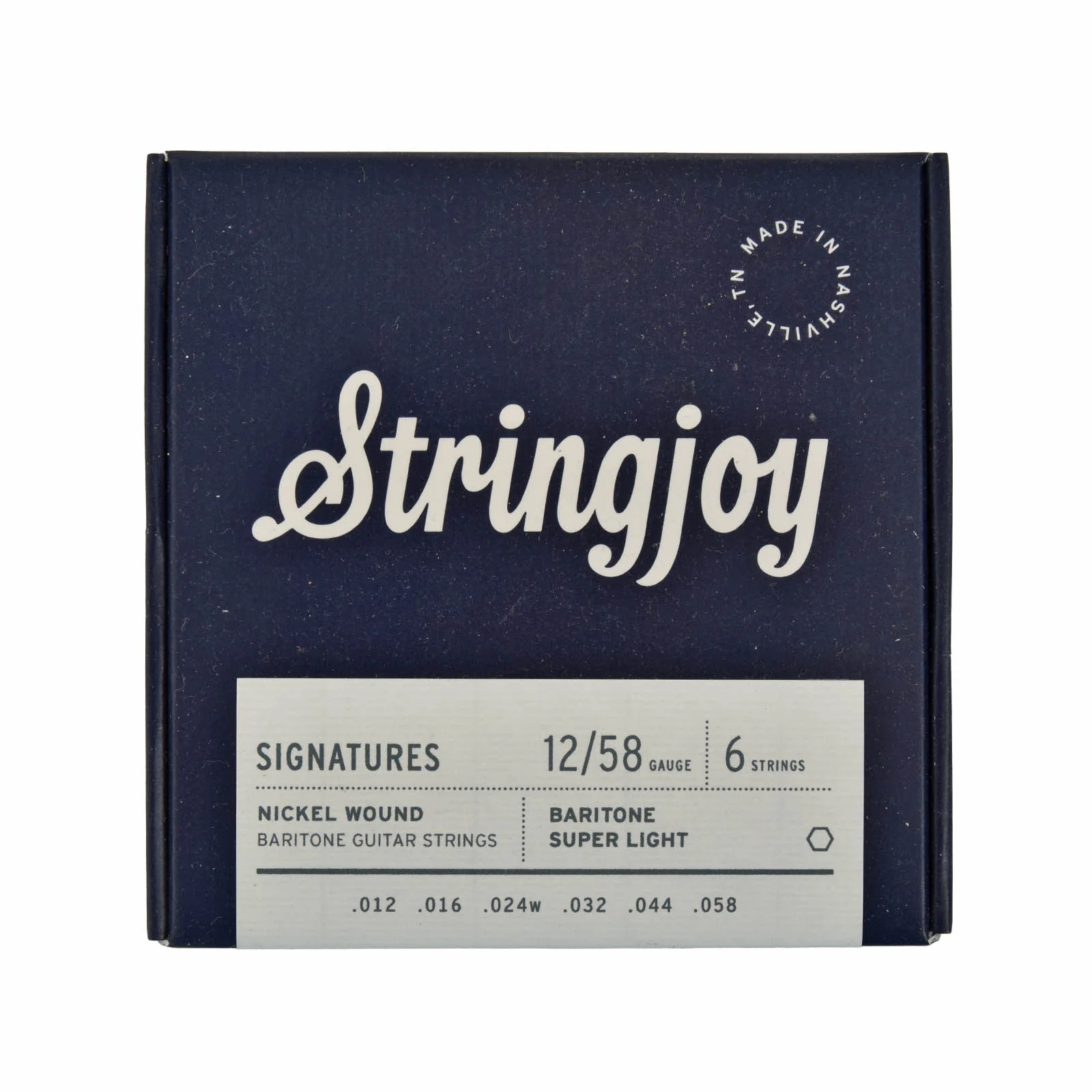 Stringjoy Signatures Baritone Balanced Super Light Gauge (12-58) Nickel Wound Electric Guitar String Set, 6 Strings - Image 2