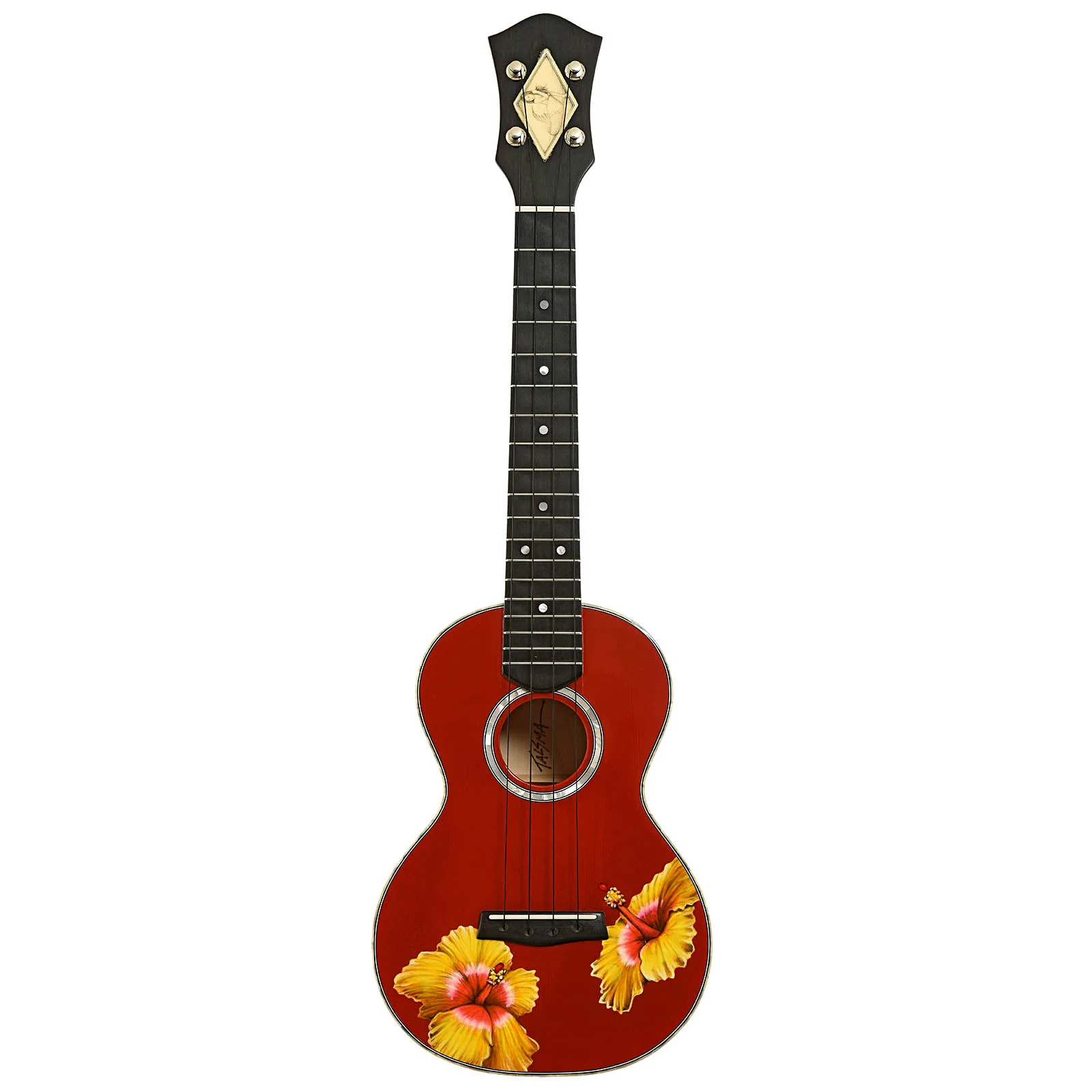 Talsma Super Concert Custom Hibiscus Ukulele (2008) - Image 14