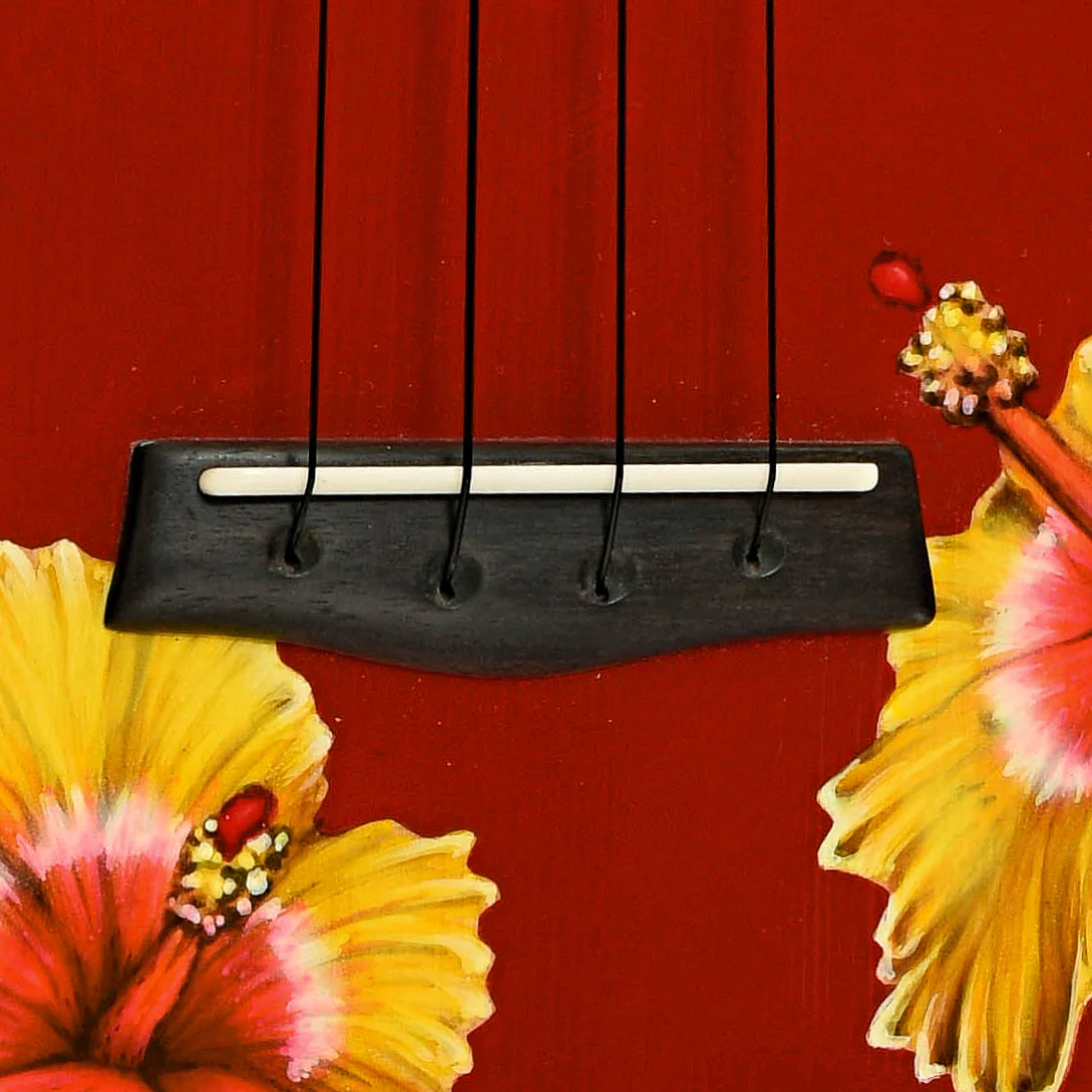 Talsma Super Concert Custom Hibiscus Ukulele (2008) - Image 5