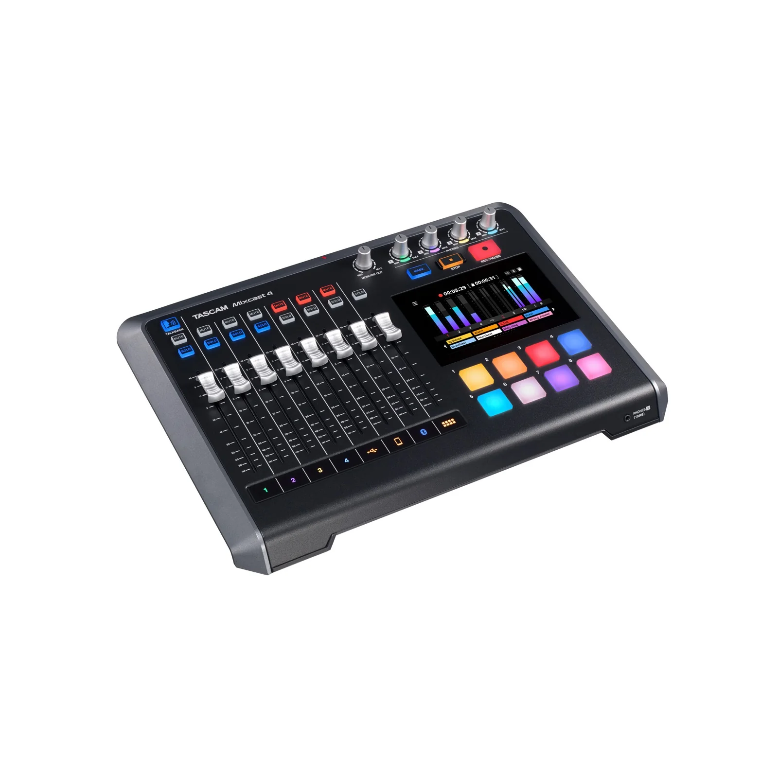 Tascam Mixcast 4 Podcast Station / Recorder / USB Audio Interface - Image 5
