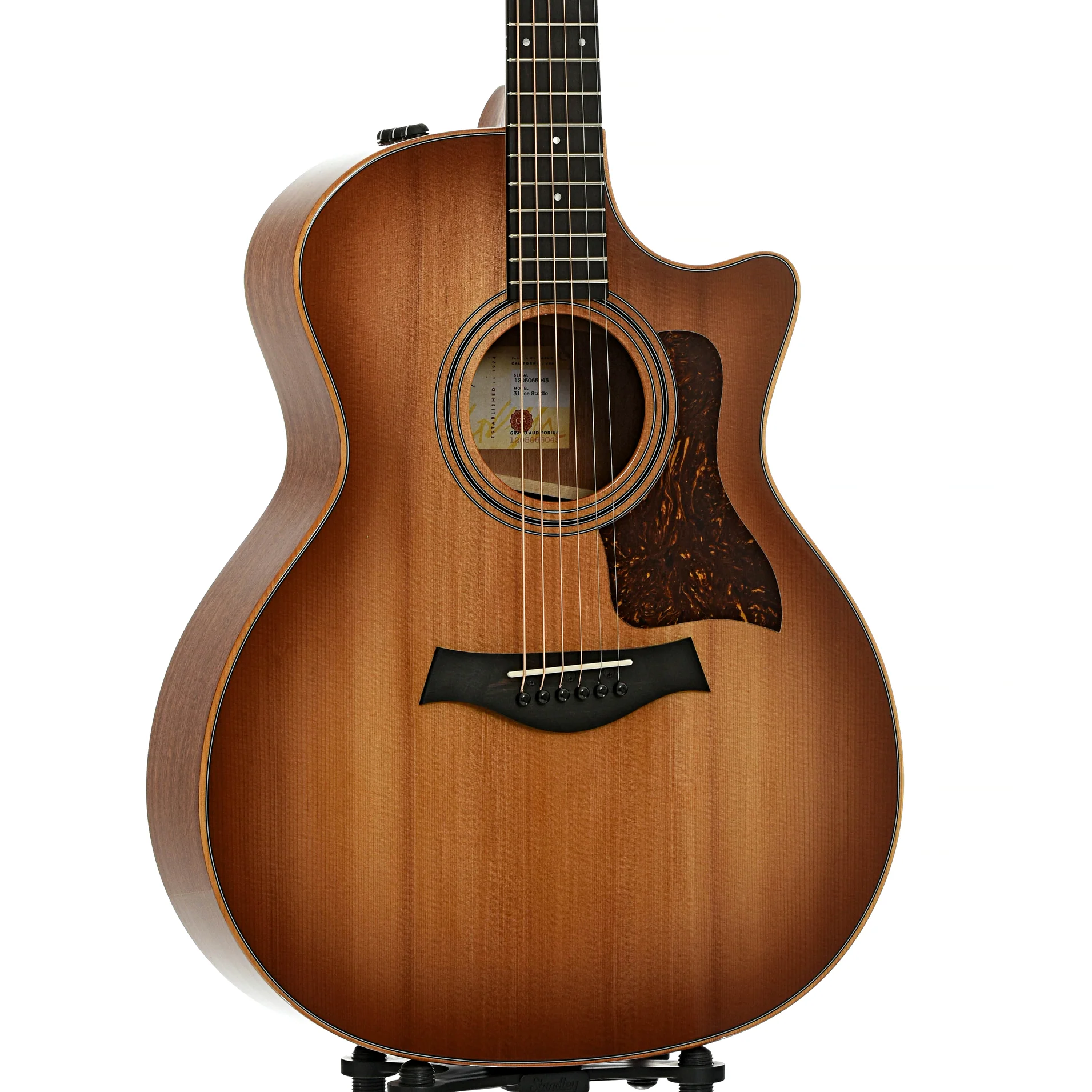 Taylor 314ce Studio Acoustic-Electric Guitar & Gigbag, Shaded Edgeburst - Image 4