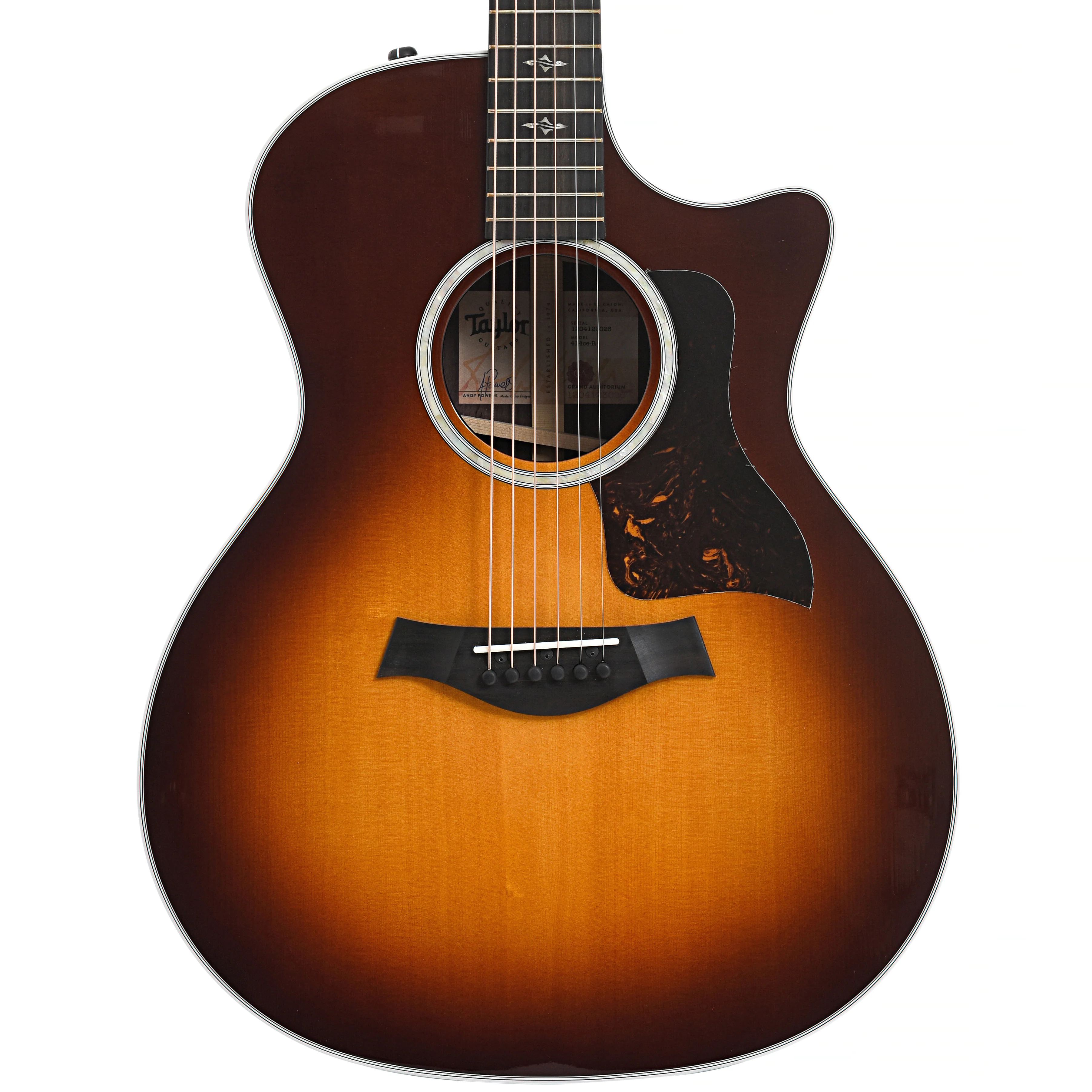 Taylor 414ce-R Acoustic-Electric Guitar & Case, Tobacco Sunburst - Image 2