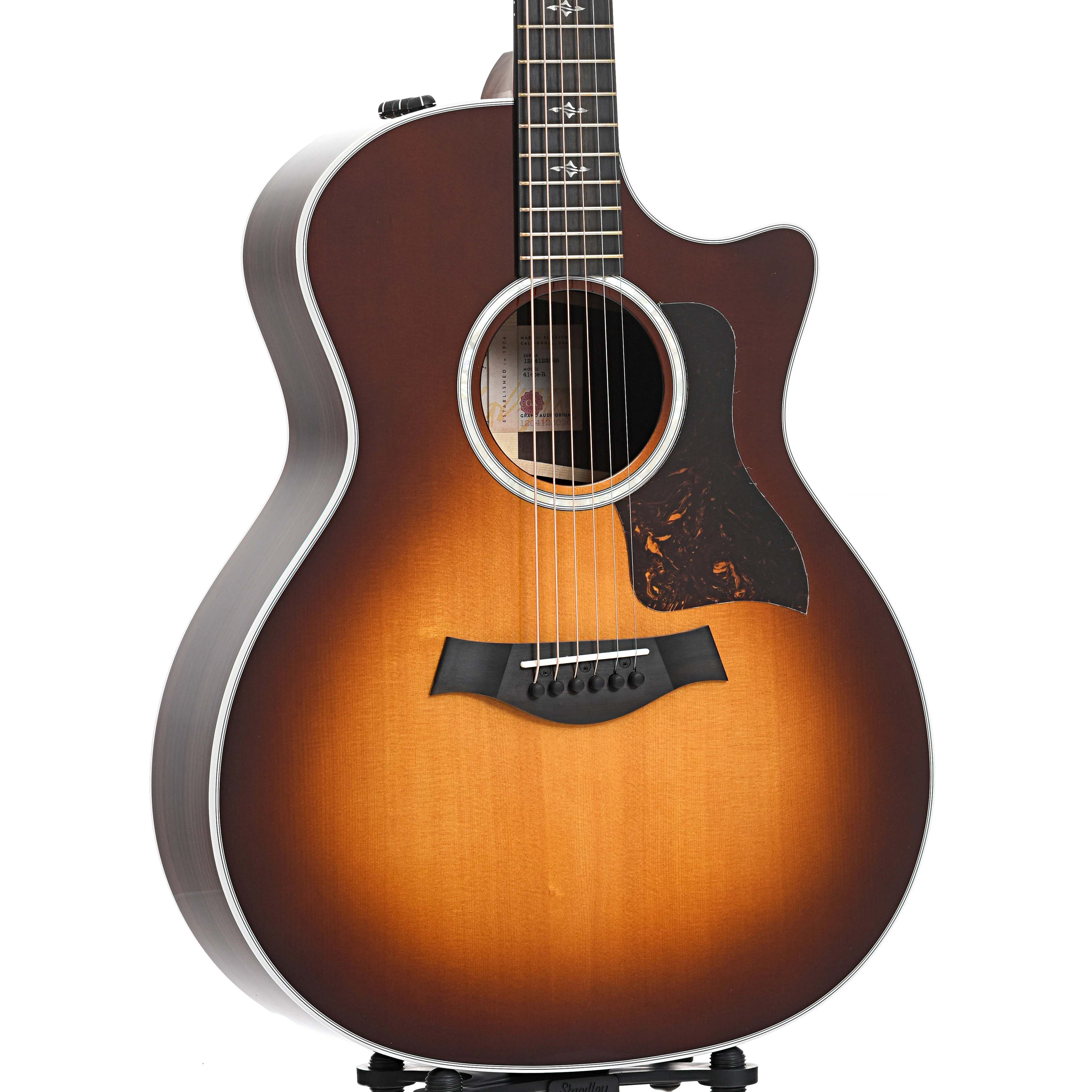 Taylor 414ce-R Acoustic-Electric Guitar & Case, Tobacco Sunburst - Image 4