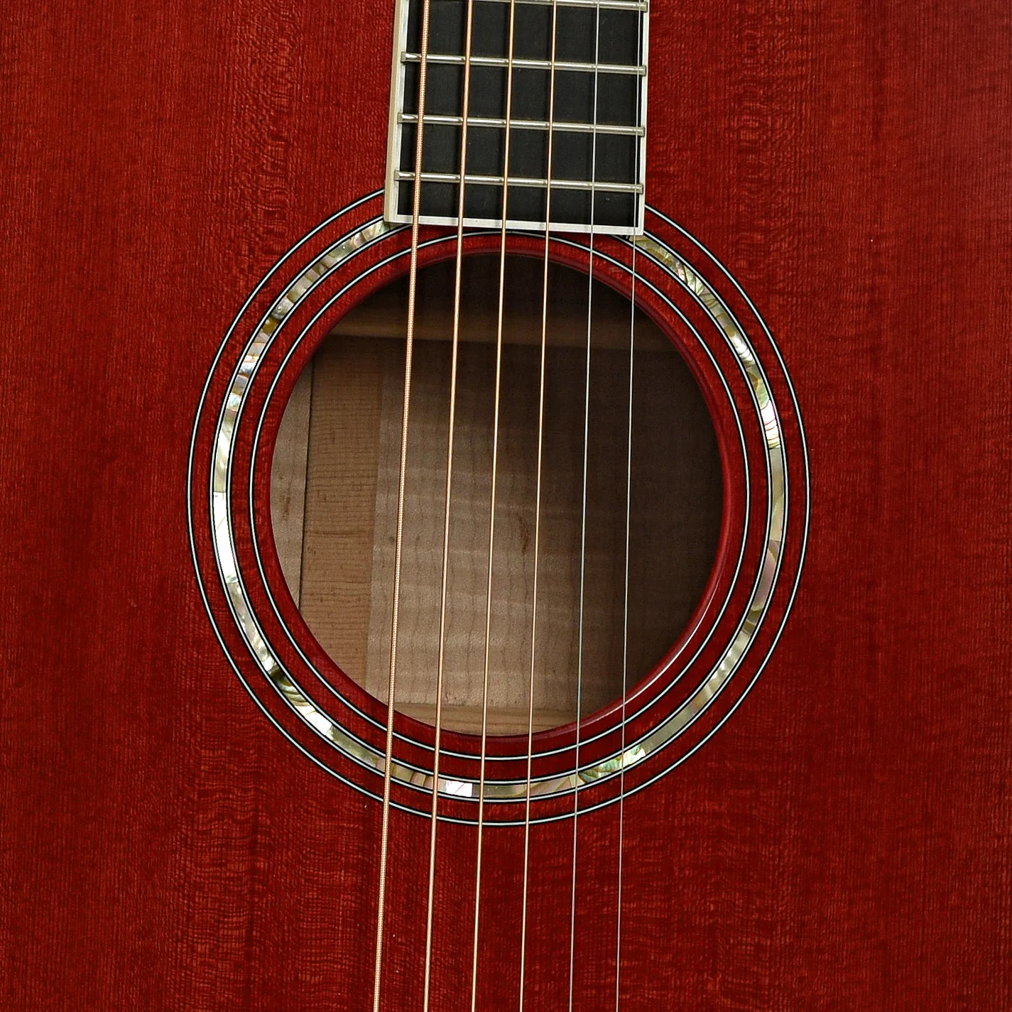 Taylor 610 Transparent Red Acoustic Guitar (1997) - Image 6