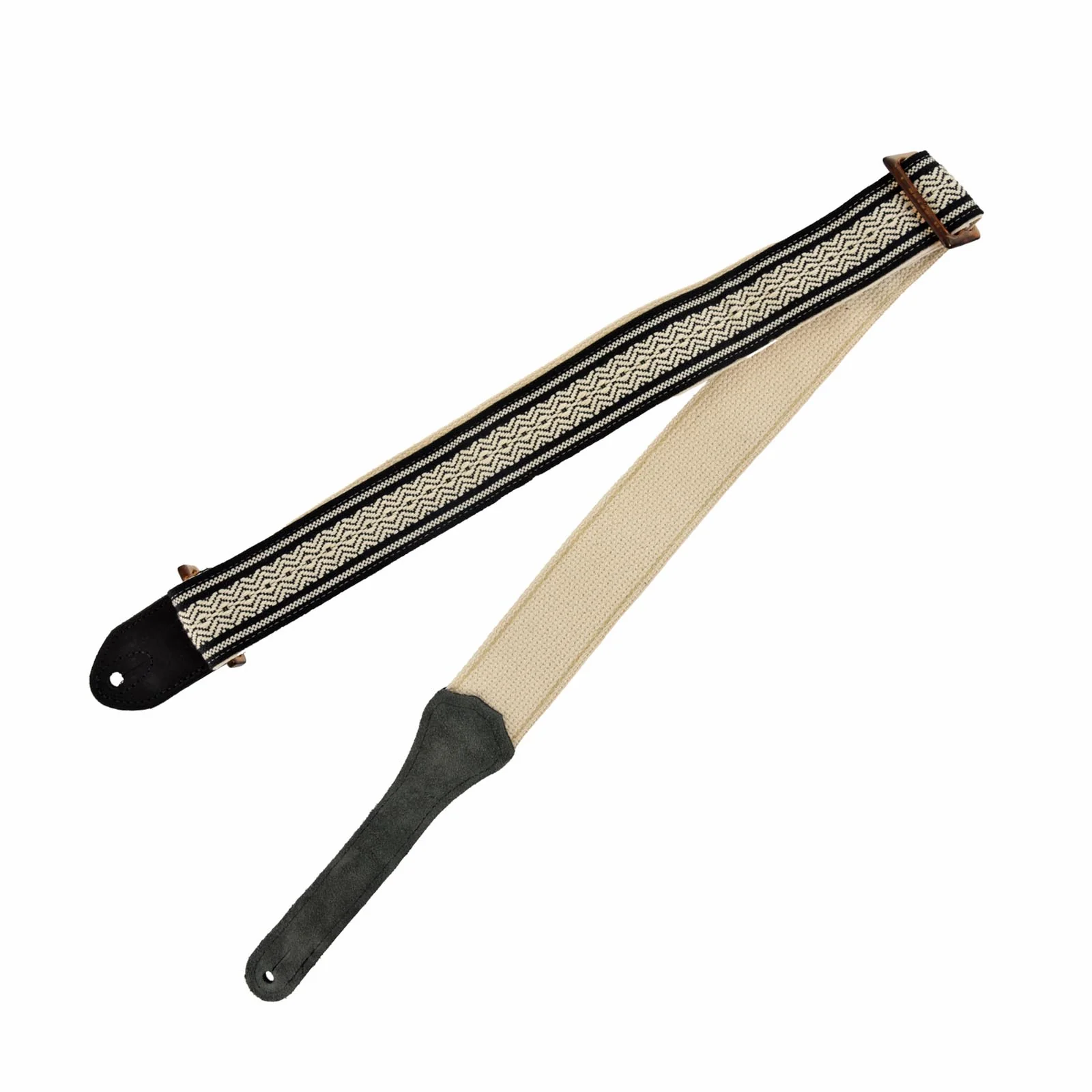 Taylor Academy 2" Cotton Guitar Strap, White/Black - Image 2