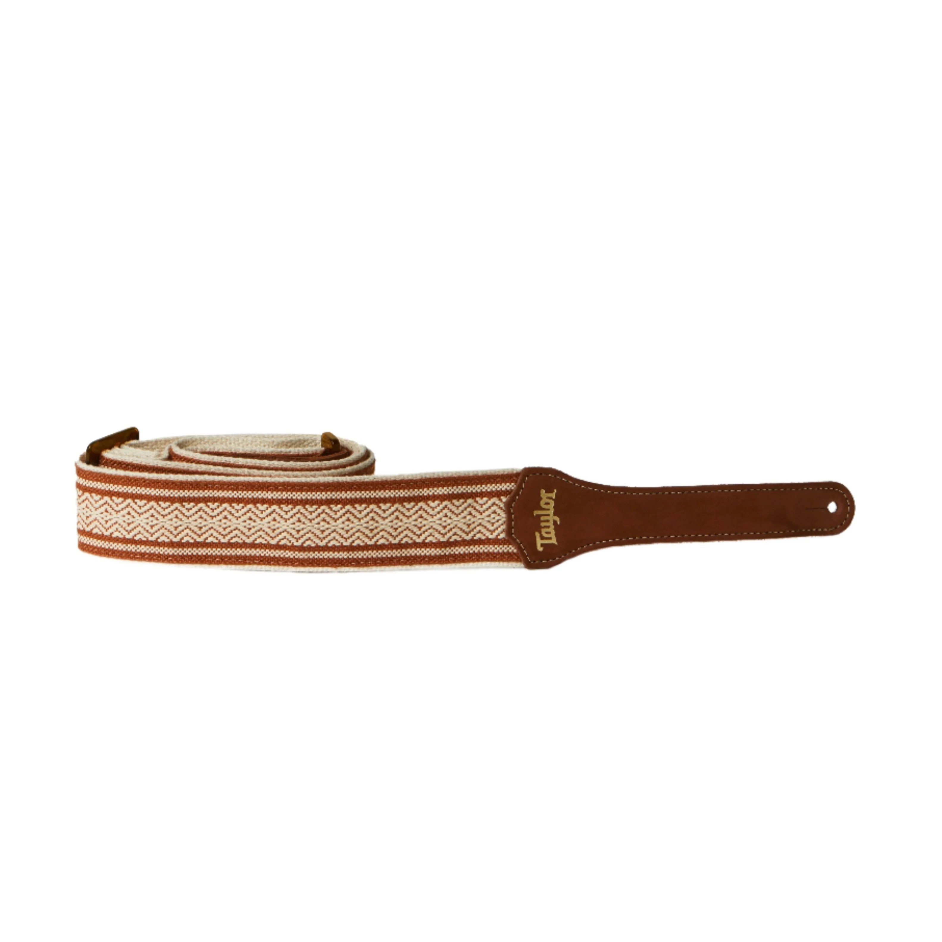 Taylor Academy 2" Cotton Guitar Strap, White/Brown - Image 3